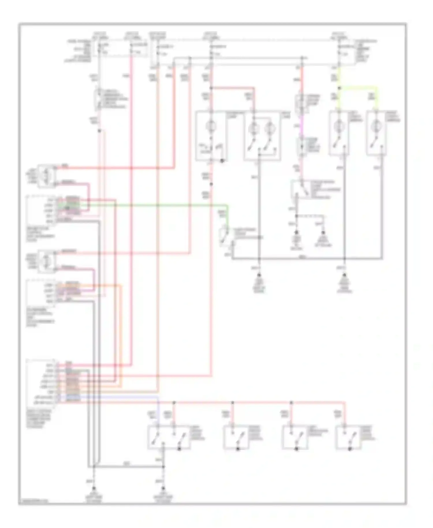 Maxima Nissan A32 (1994-2000): Courtesy lamps circuit