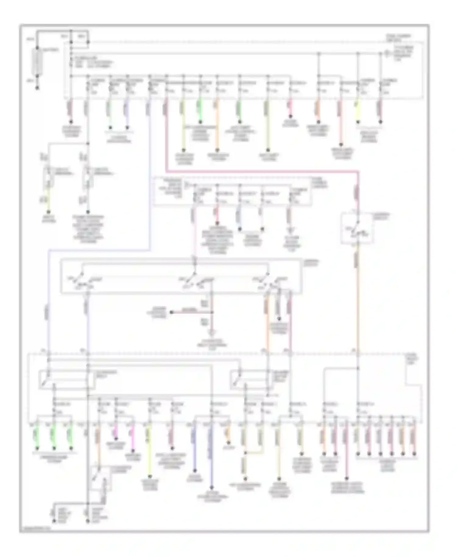 Maxima Nissan A32 (1994-2000): Power distribution circuit (1 of 2)