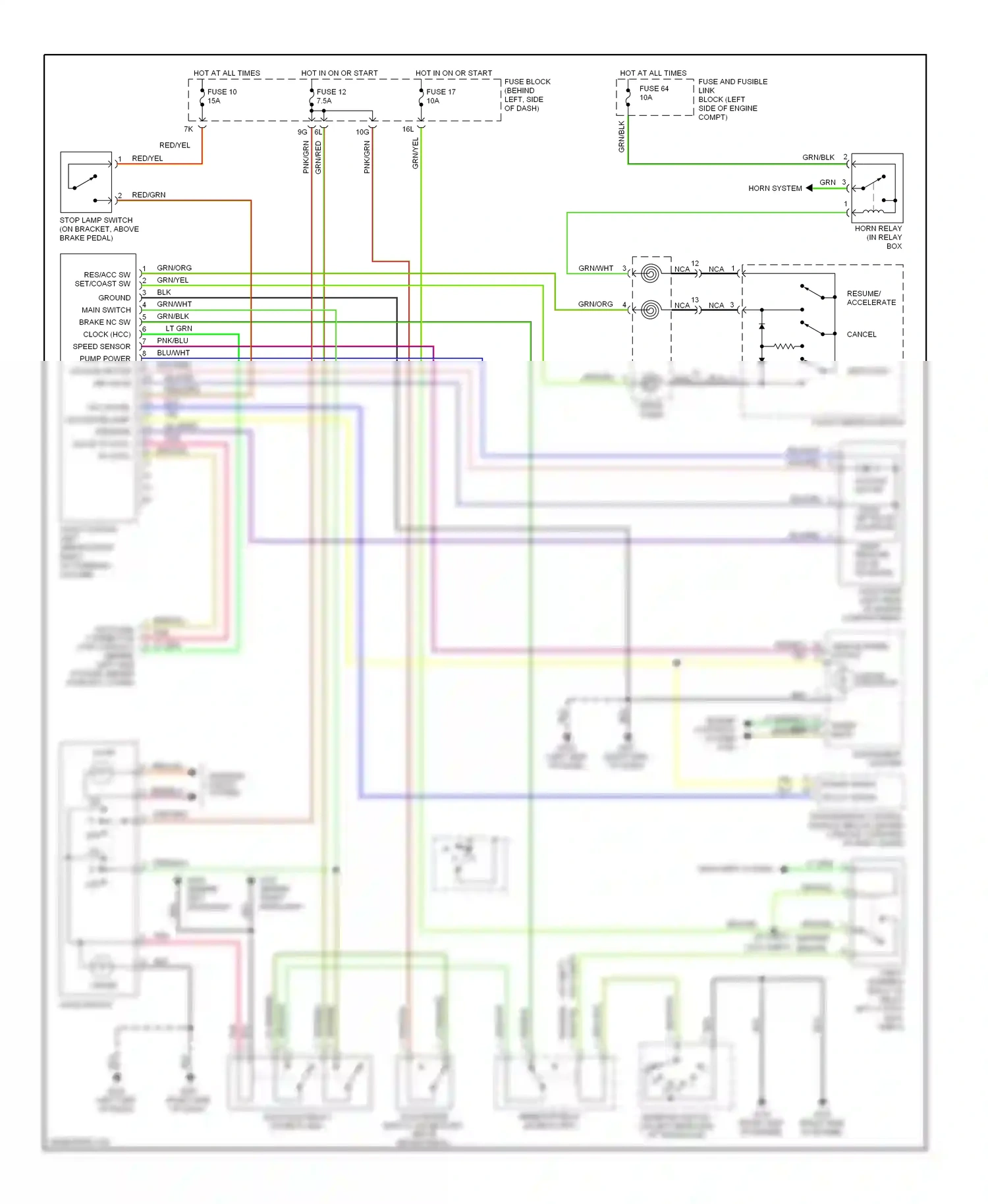 Wiring diagram ascd switch for Nissan Maxima A32 (1994-2000) (1 of 2)