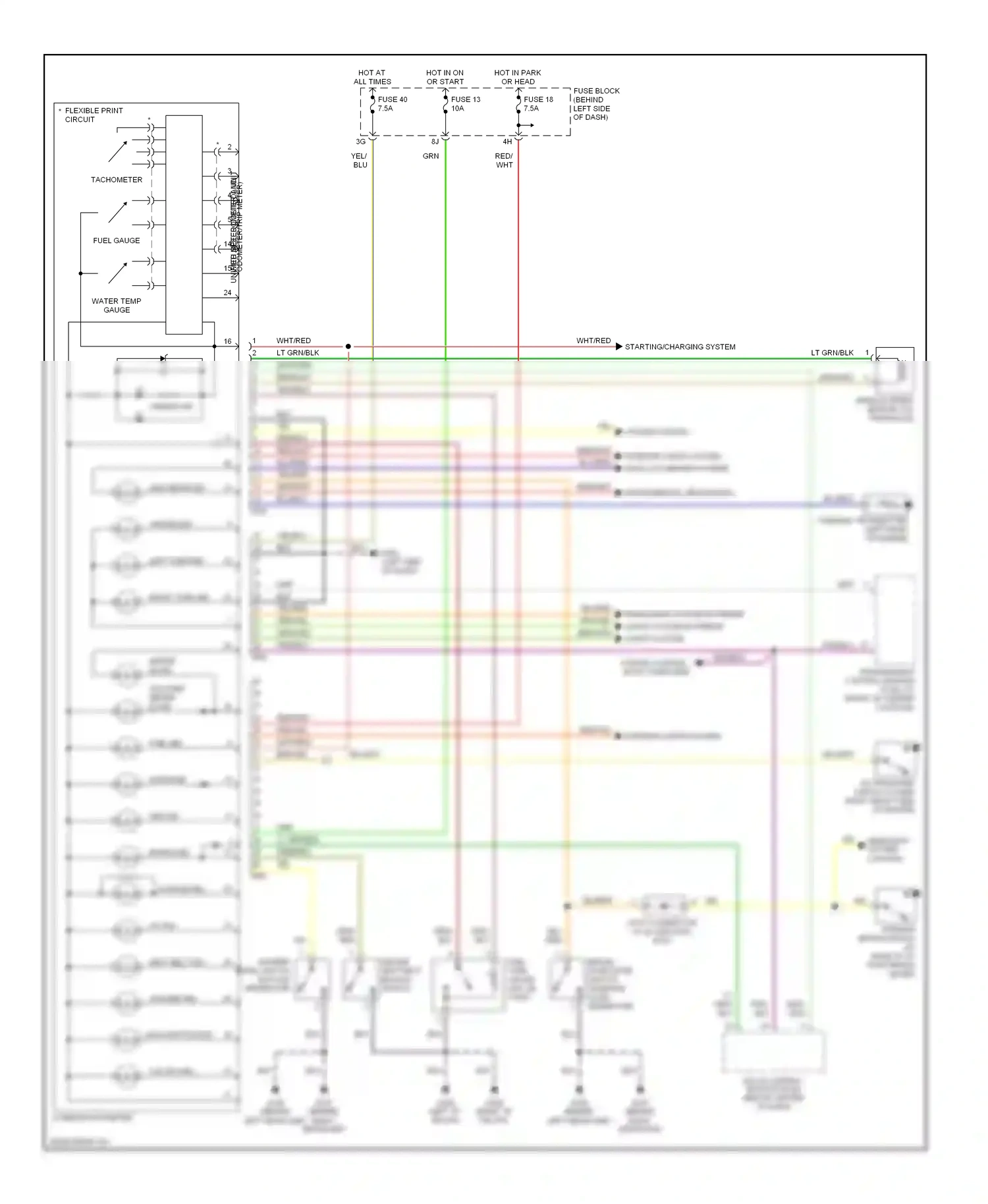 Wiring diagram combination meter for Nissan Maxima A32 (1994-2000) (4 of 6)