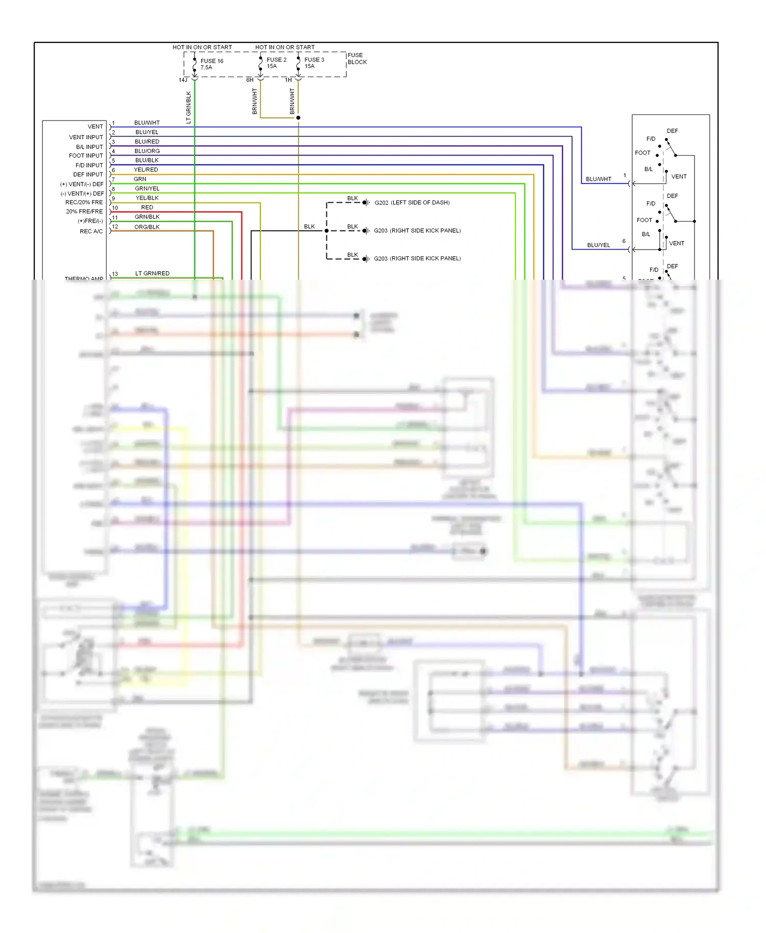Wiring diagram def f/d for Nissan Maxima A32 (1994-2000) (1 of 1)