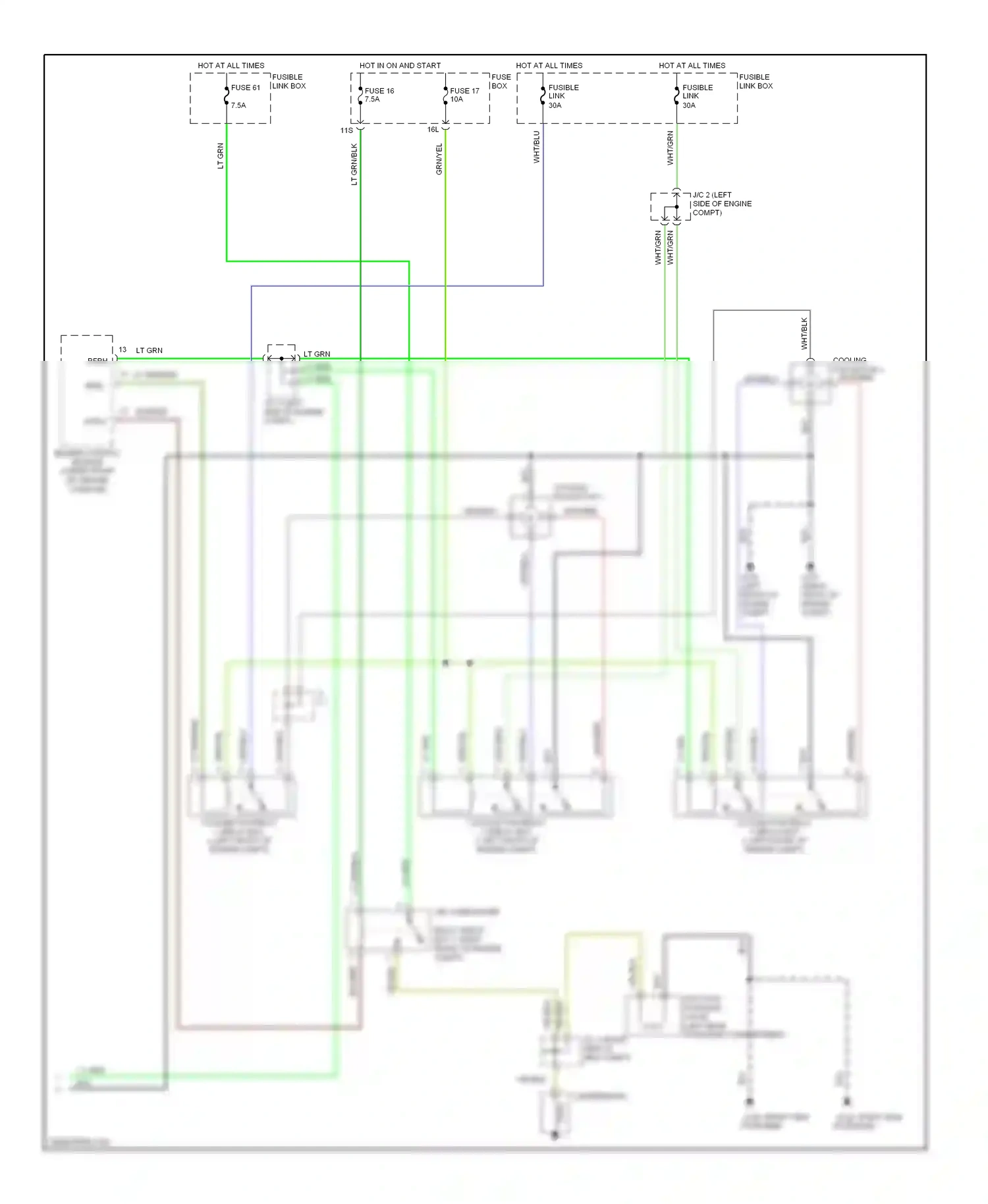 Wiring diagram fuse box for Nissan Maxima A32 (1994-2000) (1 of 1)