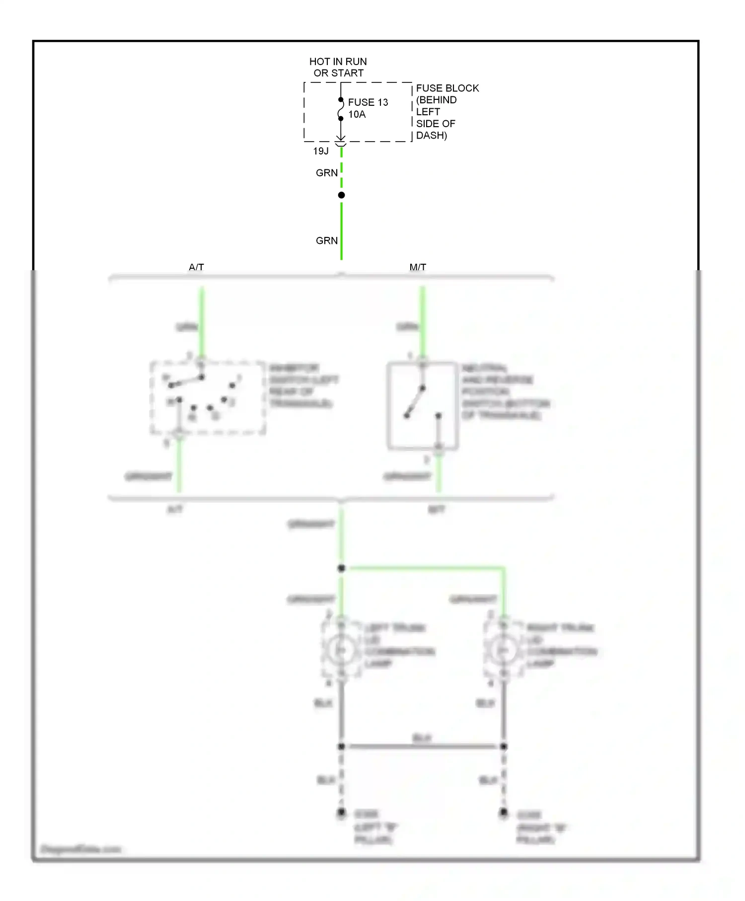 Wiring diagram grn for Nissan Maxima A32 (1994-2000) (3 of 27)
