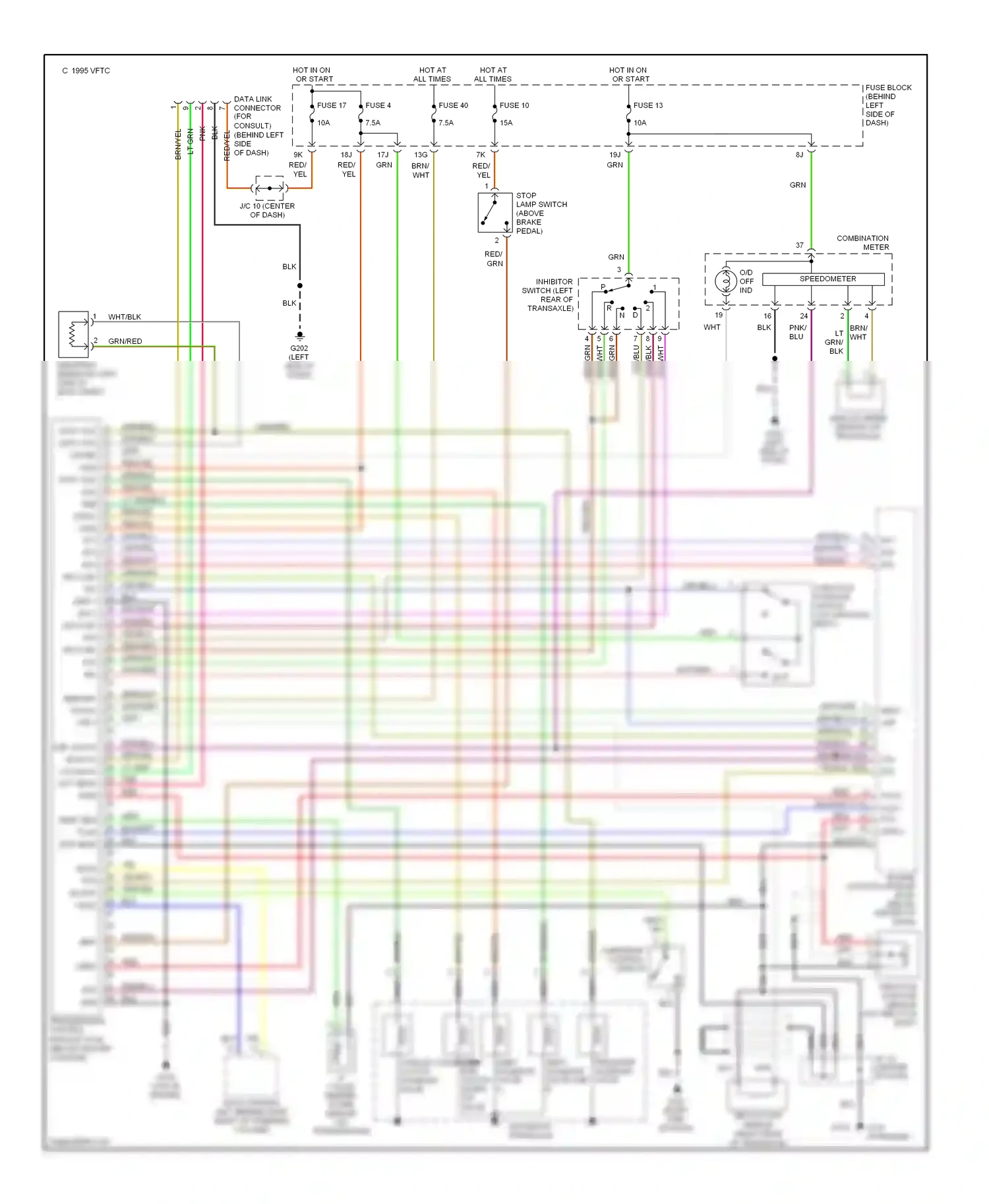 Wiring diagram lt grn/blk for Nissan Maxima A32 (1994-2000) (11 of 12)