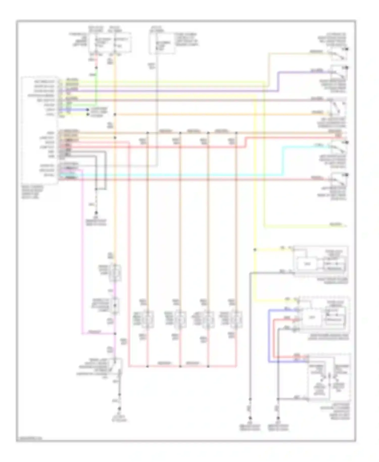 Maxima Nissan A33 (1999-2006): Courtesy lamps circuit (1 of 2)