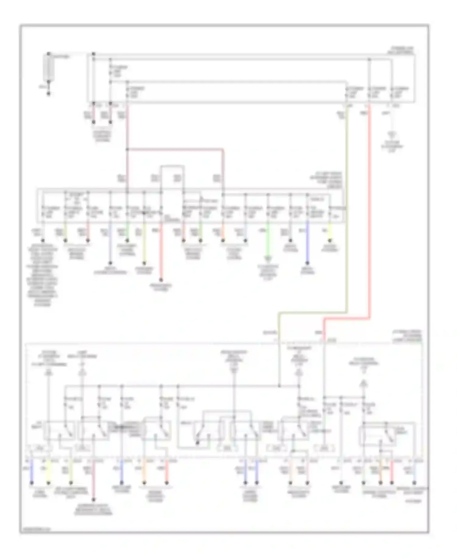 Maxima Nissan A33 (1999-2006): Power distribution circuit (1 of 3)