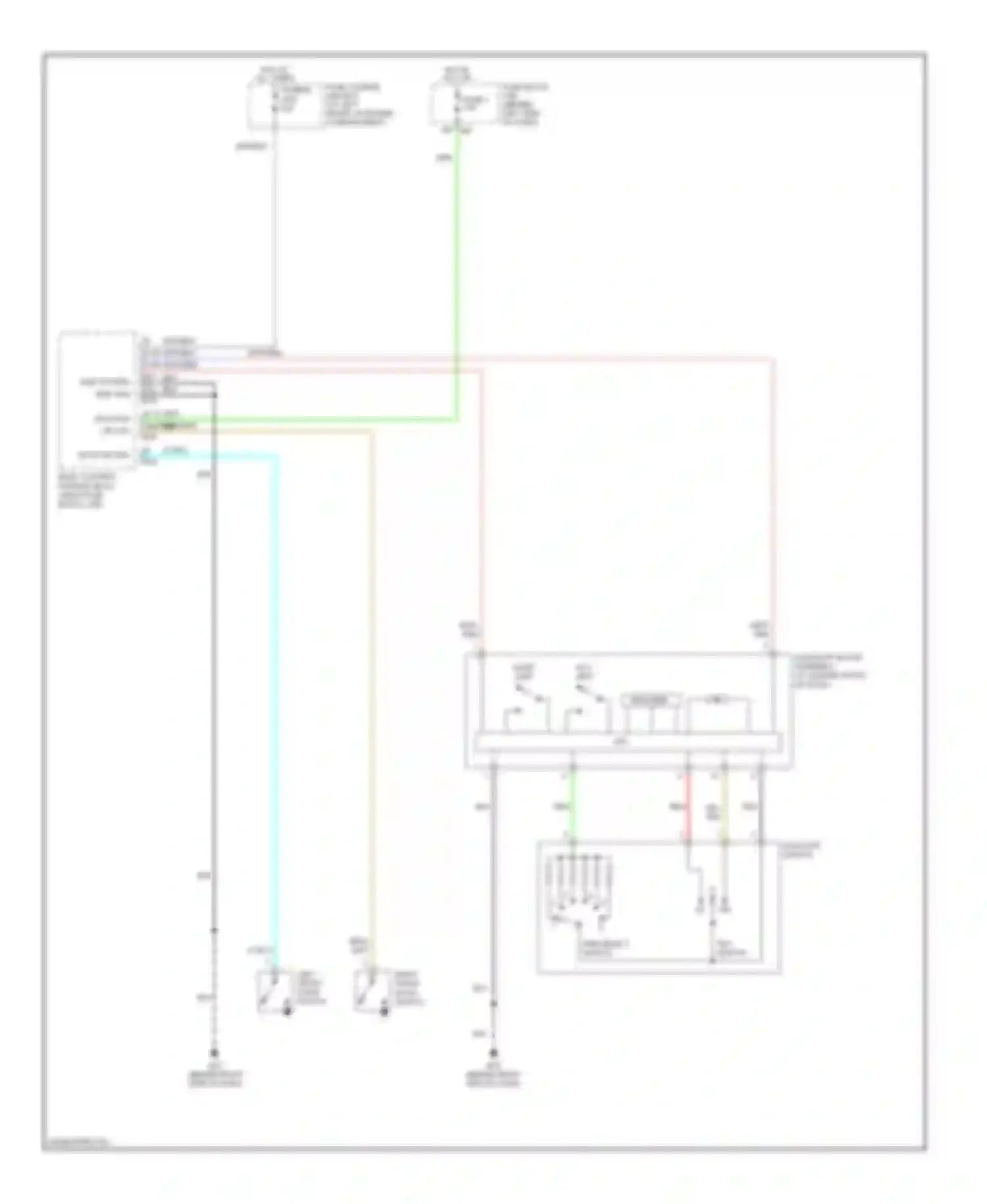 Maxima Nissan A33 (1999-2006): Power top/sunroof circuit