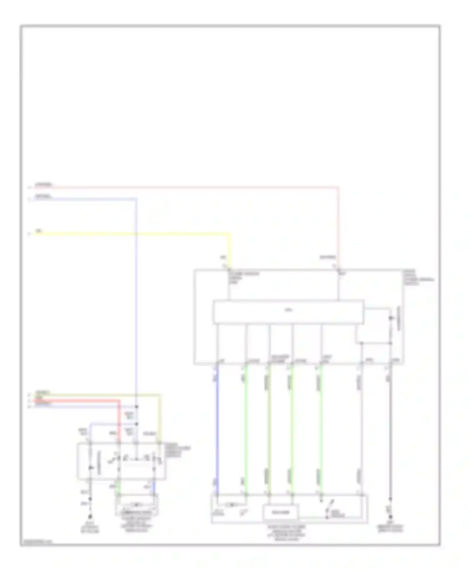 Maxima Nissan A33 (1999-2006): Power windows circuit, with driver and passenger side anti-pinch system (2 of 2)