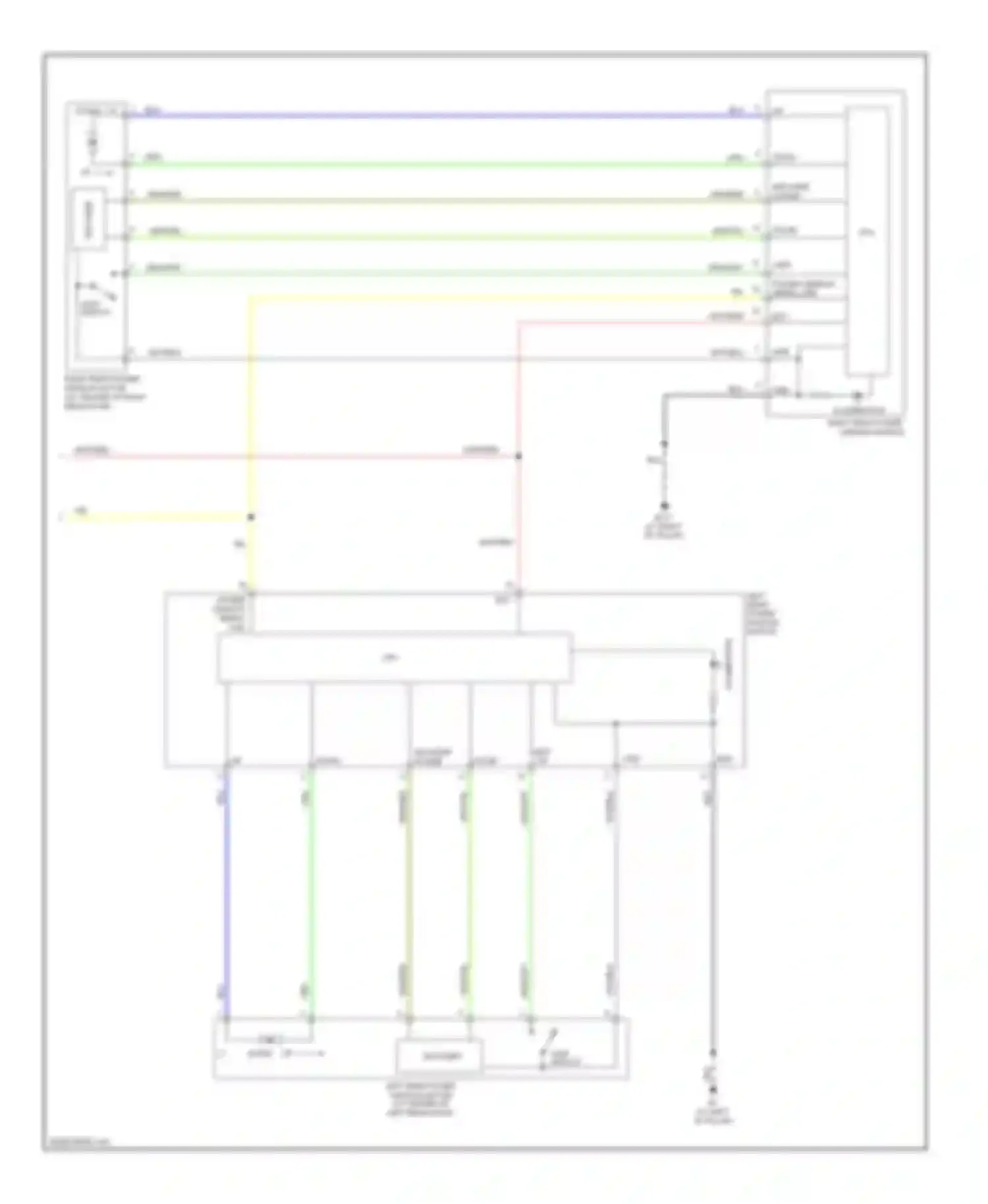 Maxima Nissan A33 (1999-2006): Power windows circuit, with driver side anti-pinch system (2 of 2)