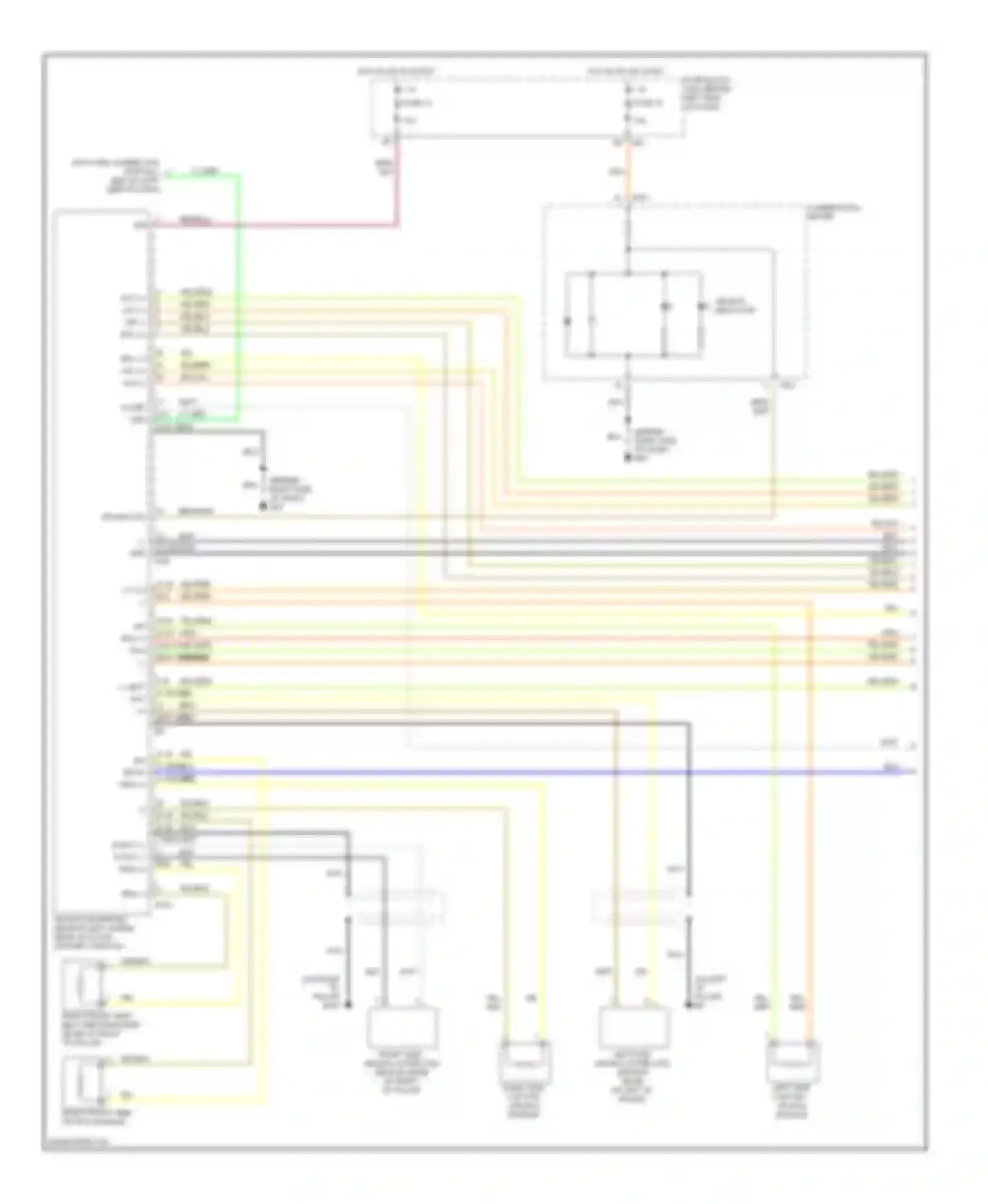 Maxima Nissan A33 (1999-2006): Supplemental restraints circuit (1 of 2)