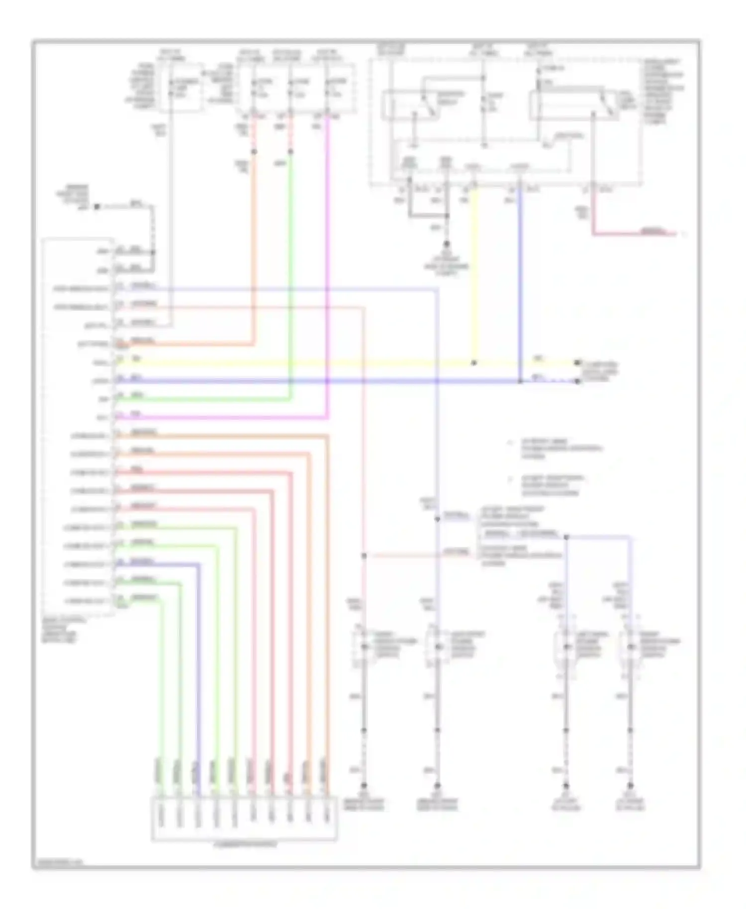 Wiring diagram combination switch for Nissan Maxima A33 (1999-2006) (3 of 4)