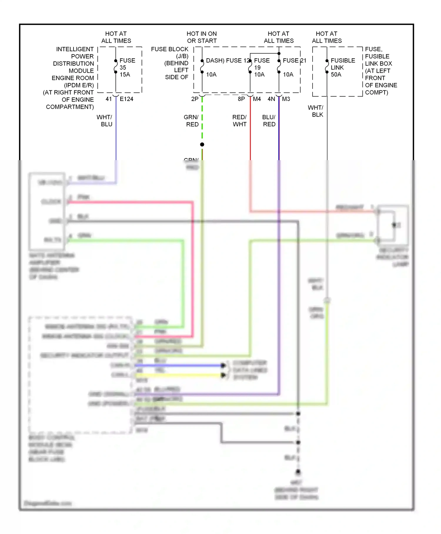 Nissan Maxima A33 (1999-2006) computer data lines system wiring diagram  (9 of 25)