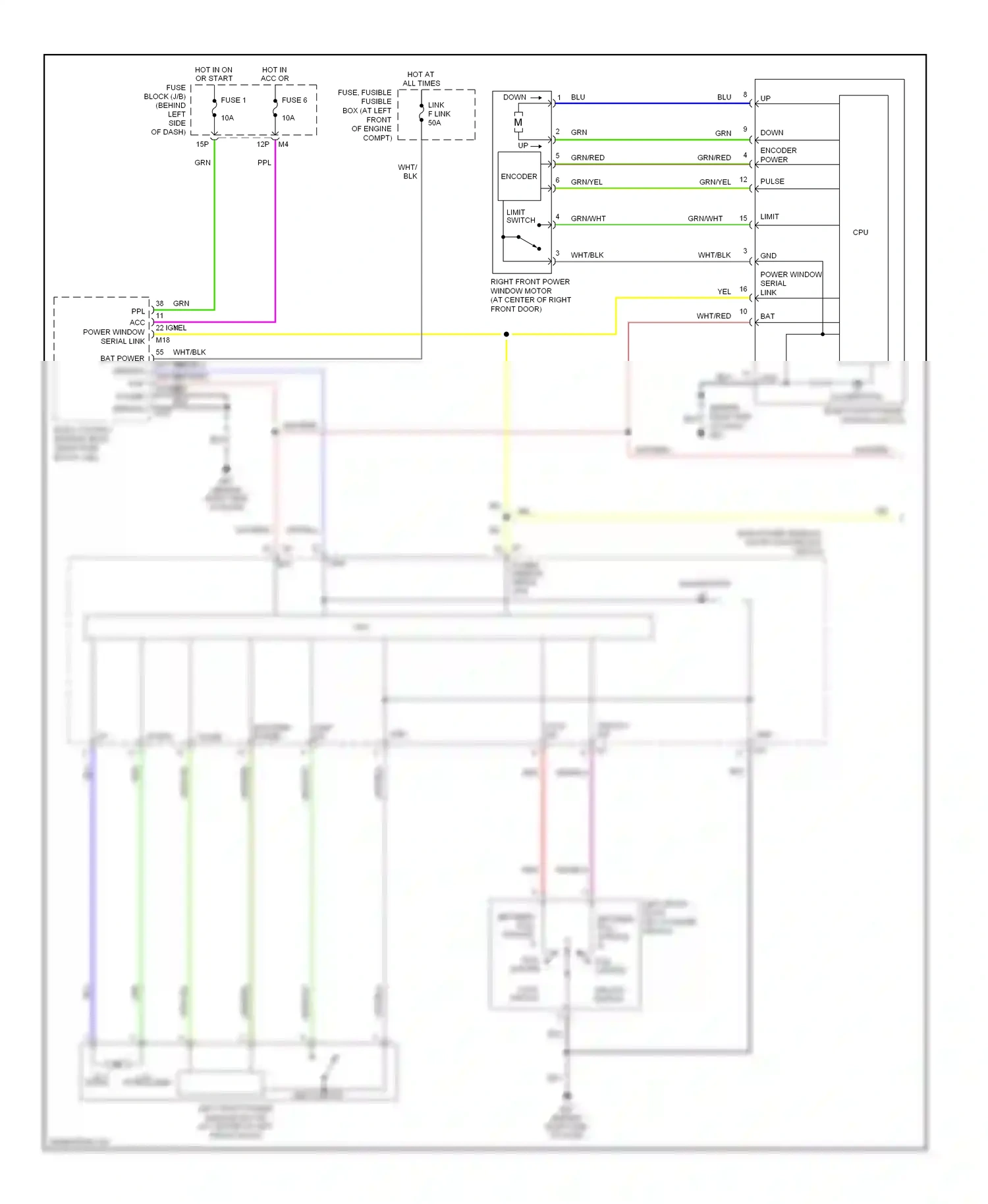 Nissan Maxima A33 (1999-2006) encoder power wiring diagram  (1 of 2)