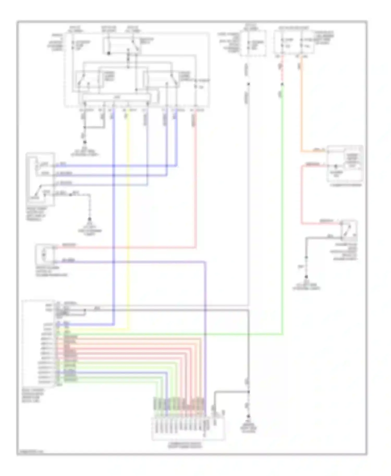 Wiring diagram grn/org for Nissan Maxima A33 (1999-2006) (13 of 13)