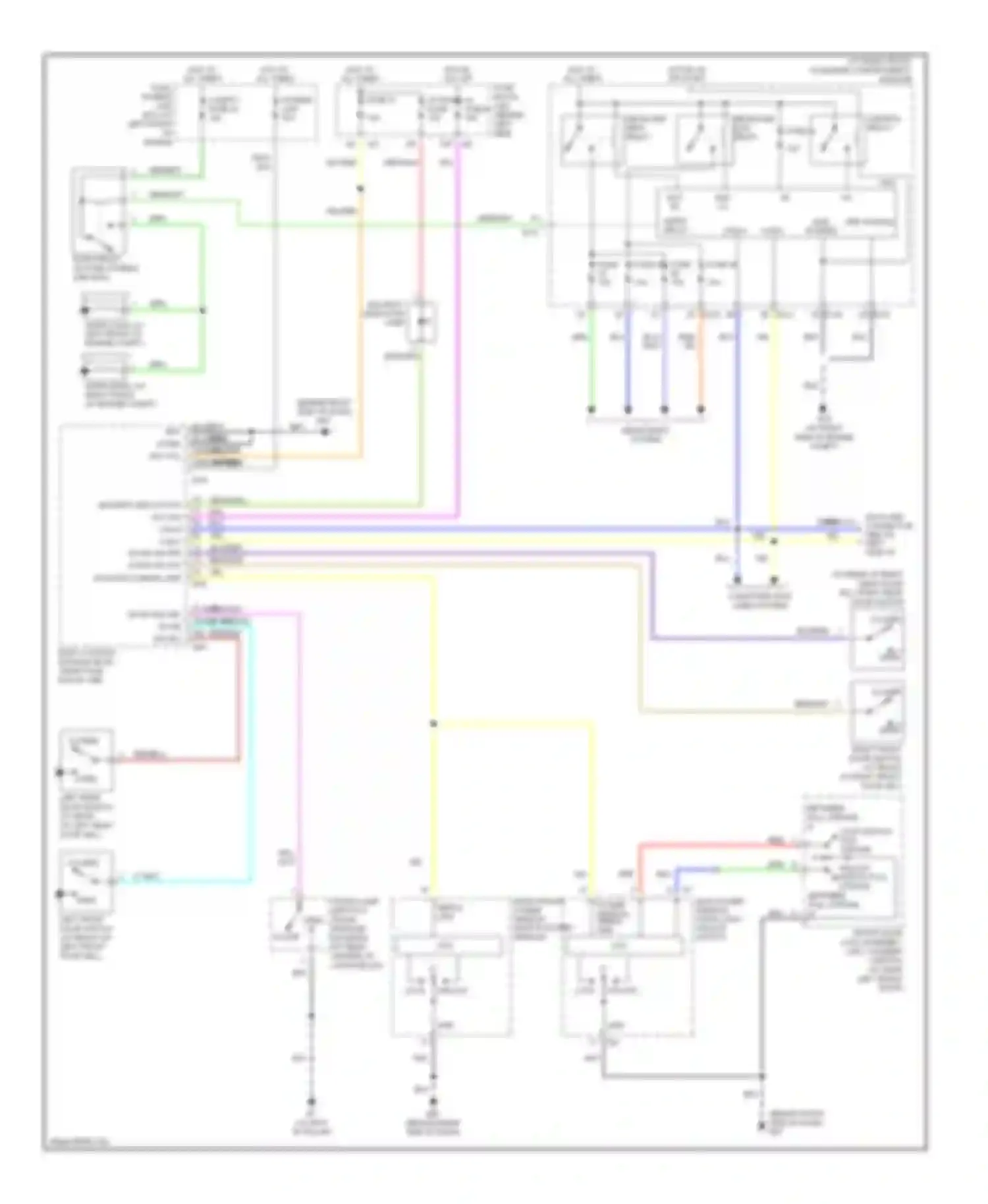 Wiring diagram headlights system for Nissan Maxima A33 (1999-2006) (2 of 4)