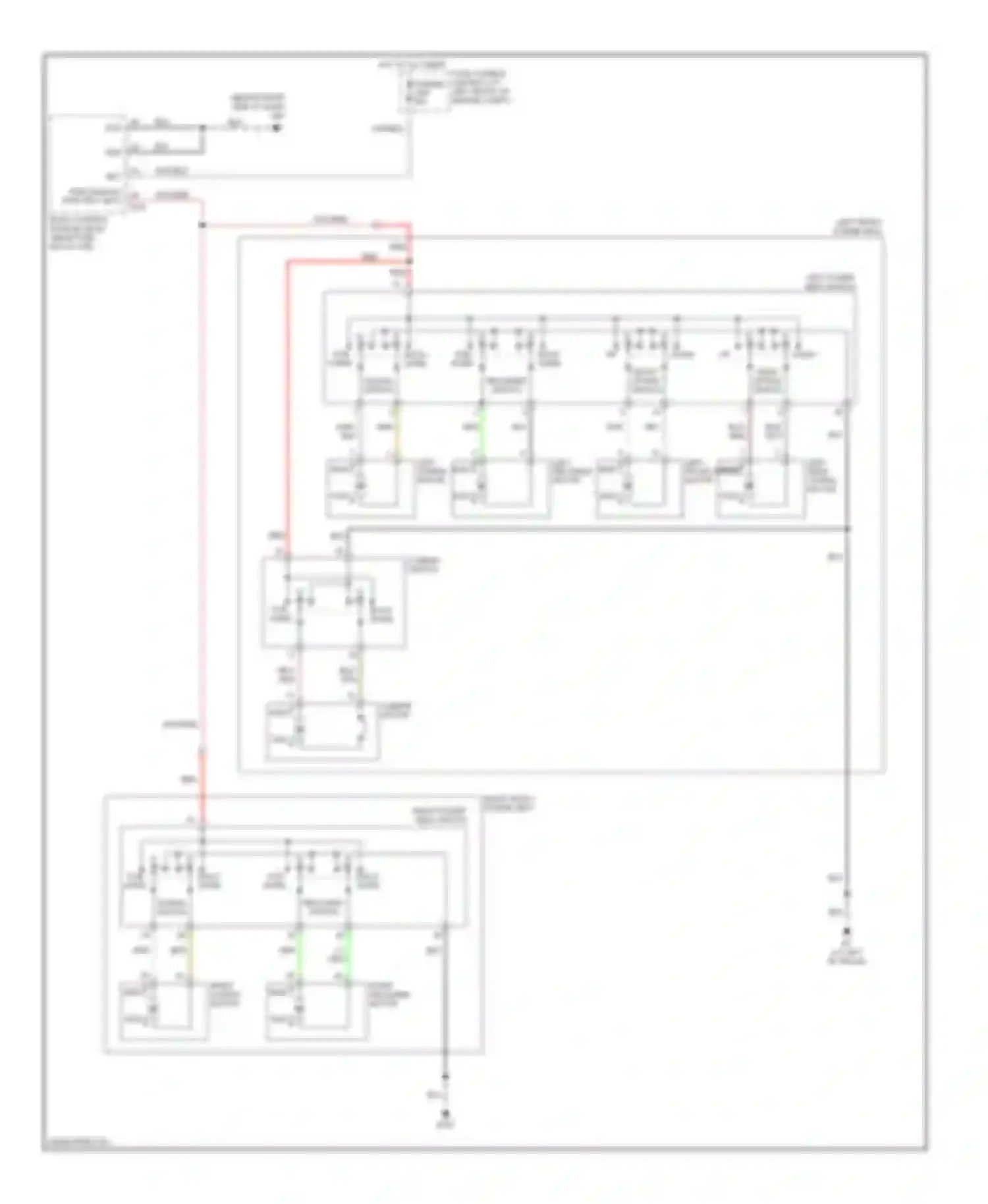 Wiring diagram lumbar switch for Nissan Maxima A33 (1999-2006) (2 of 2)
