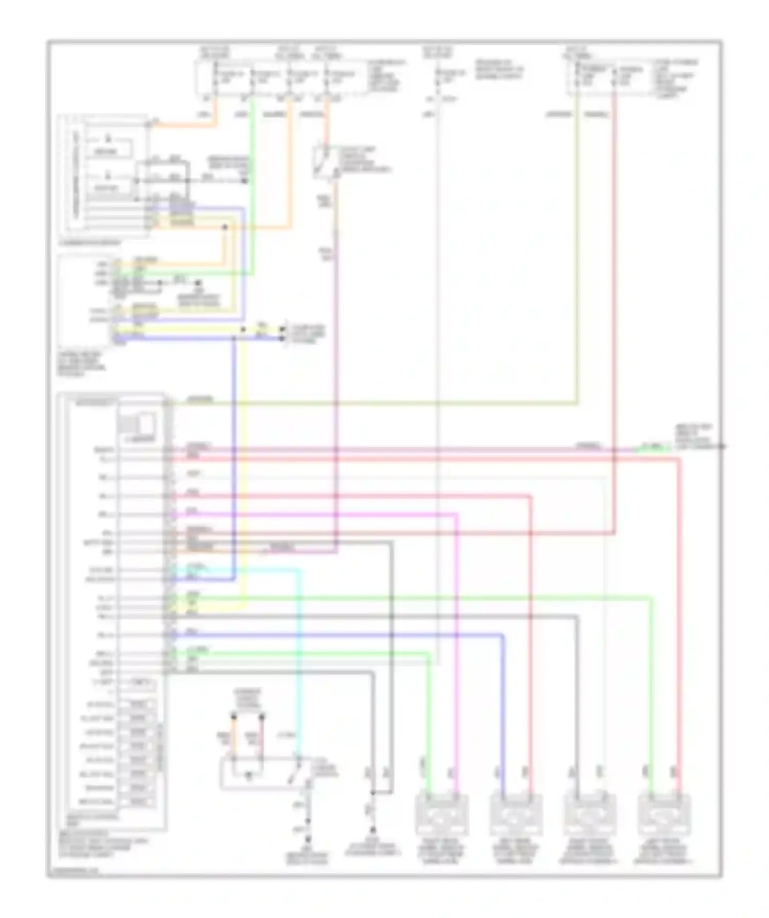 Wiring diagram unified meter control unit for Nissan Maxima A33 (1999-2006) (1 of 8)