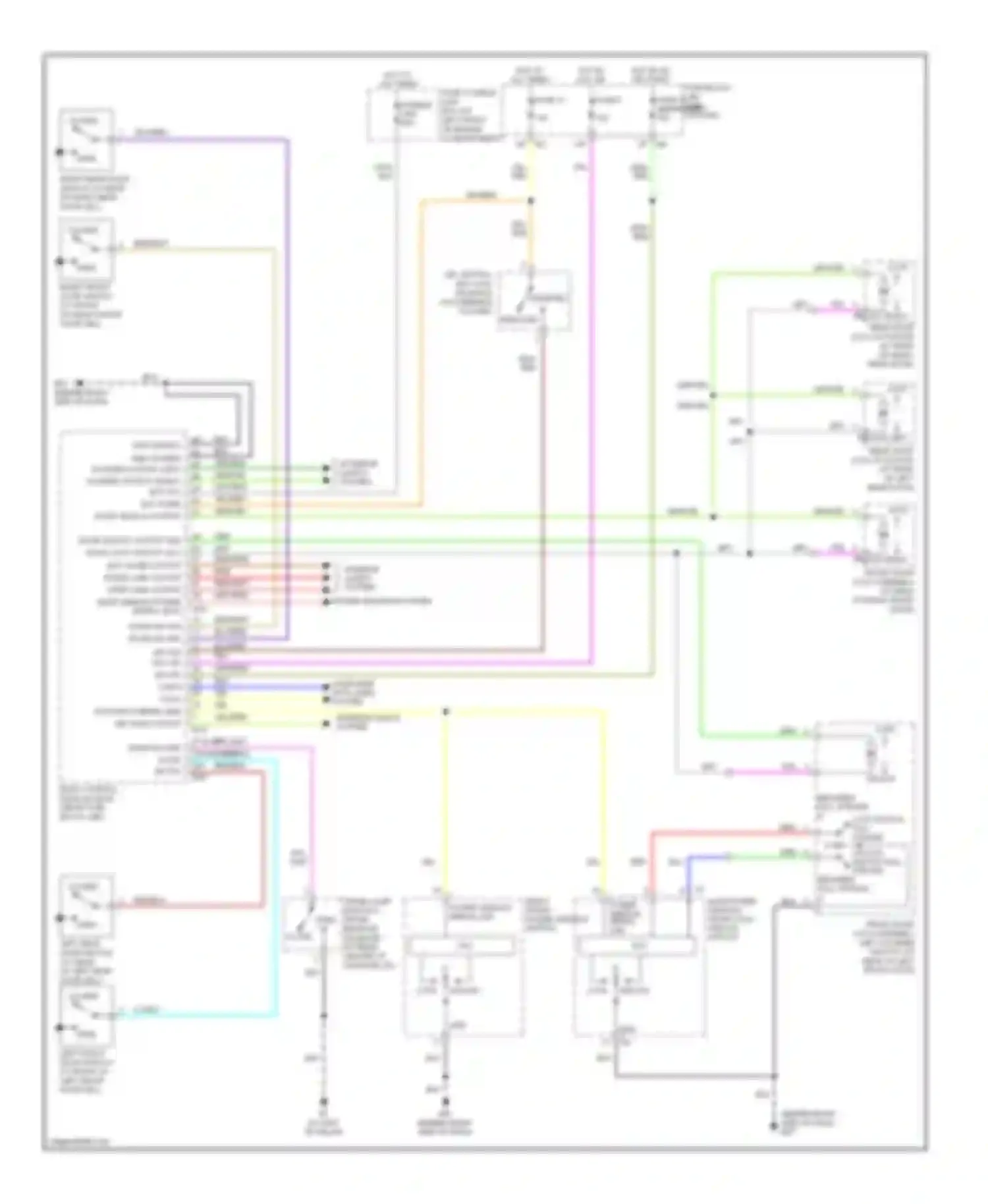 Wiring diagram unlock switch full stroke for Nissan Maxima A33 (1999-2006) (2 of 2)