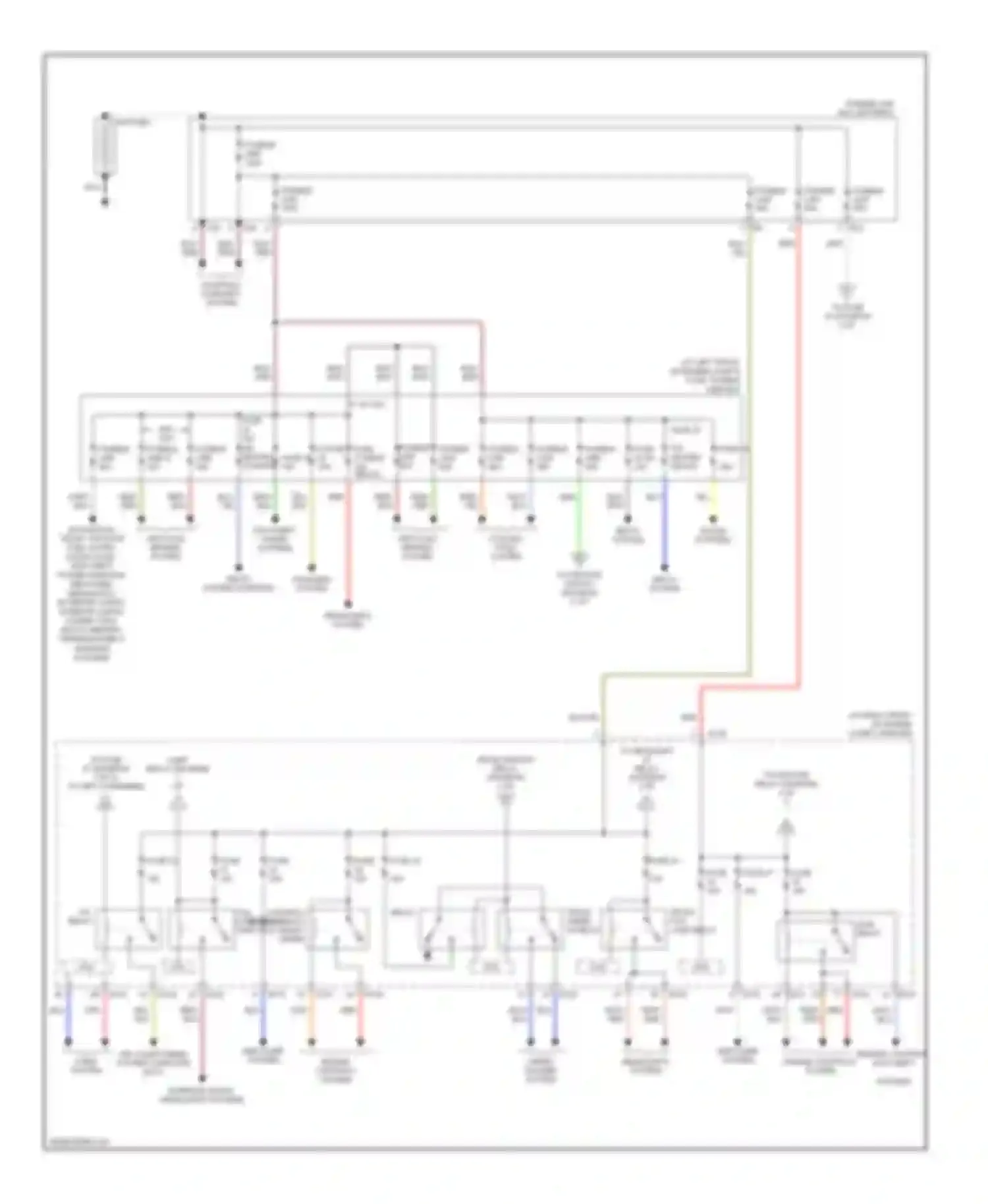 Maxima Nissan A34 (2003-2008): Power distribution circuit (1 of 3)