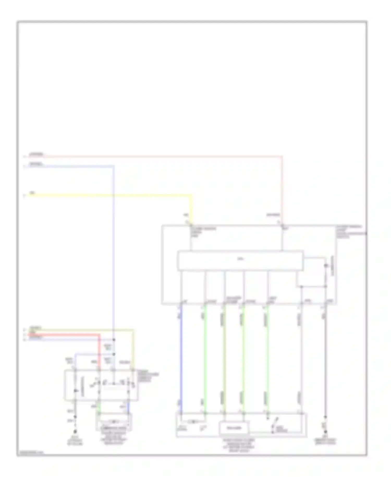 Maxima Nissan A34 (2003-2008): Power windows circuit, with driver and passenger side anti-pinch system (2 of 2)