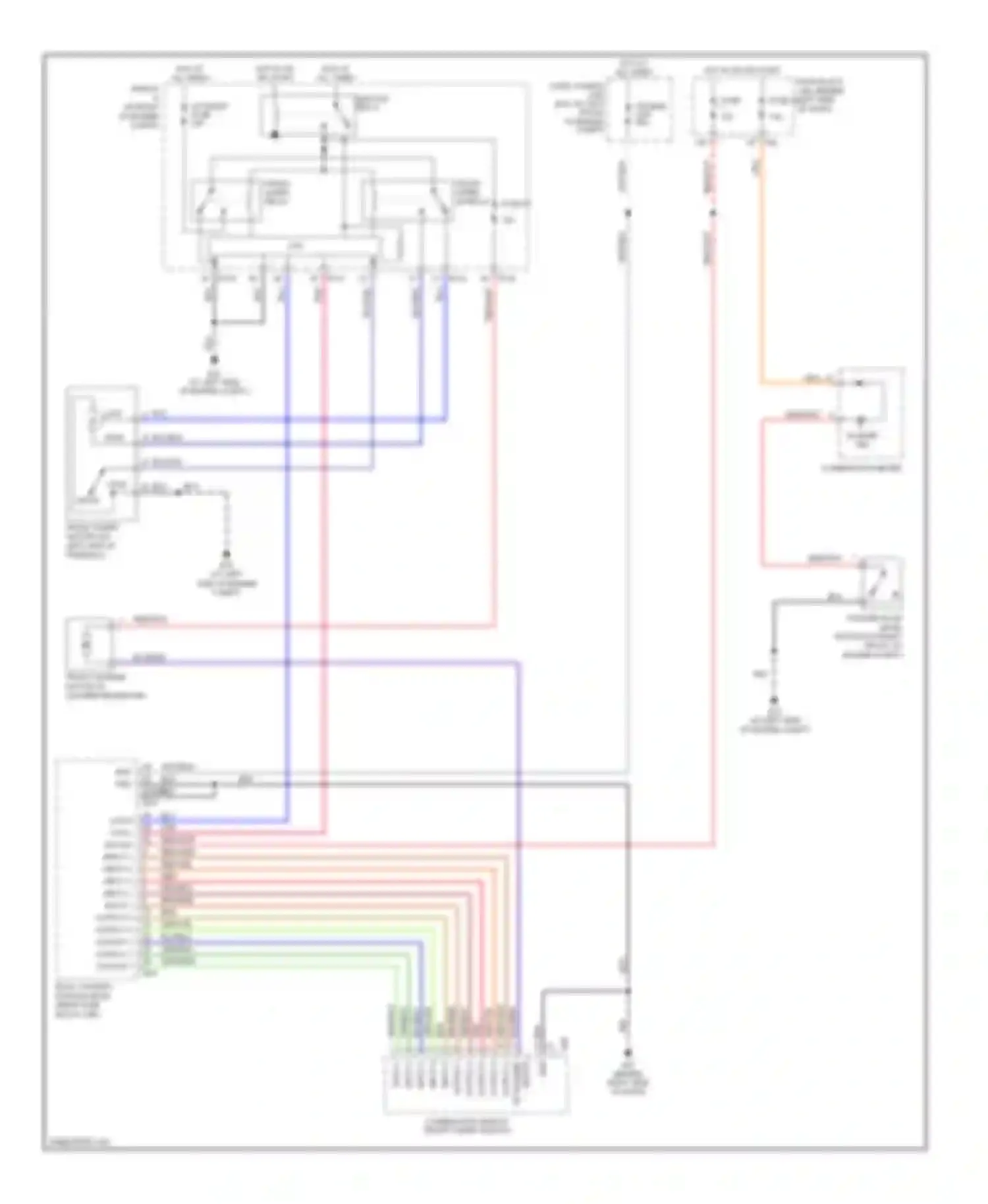 Maxima Nissan A34 (2003-2008): Wiper/washer circuit