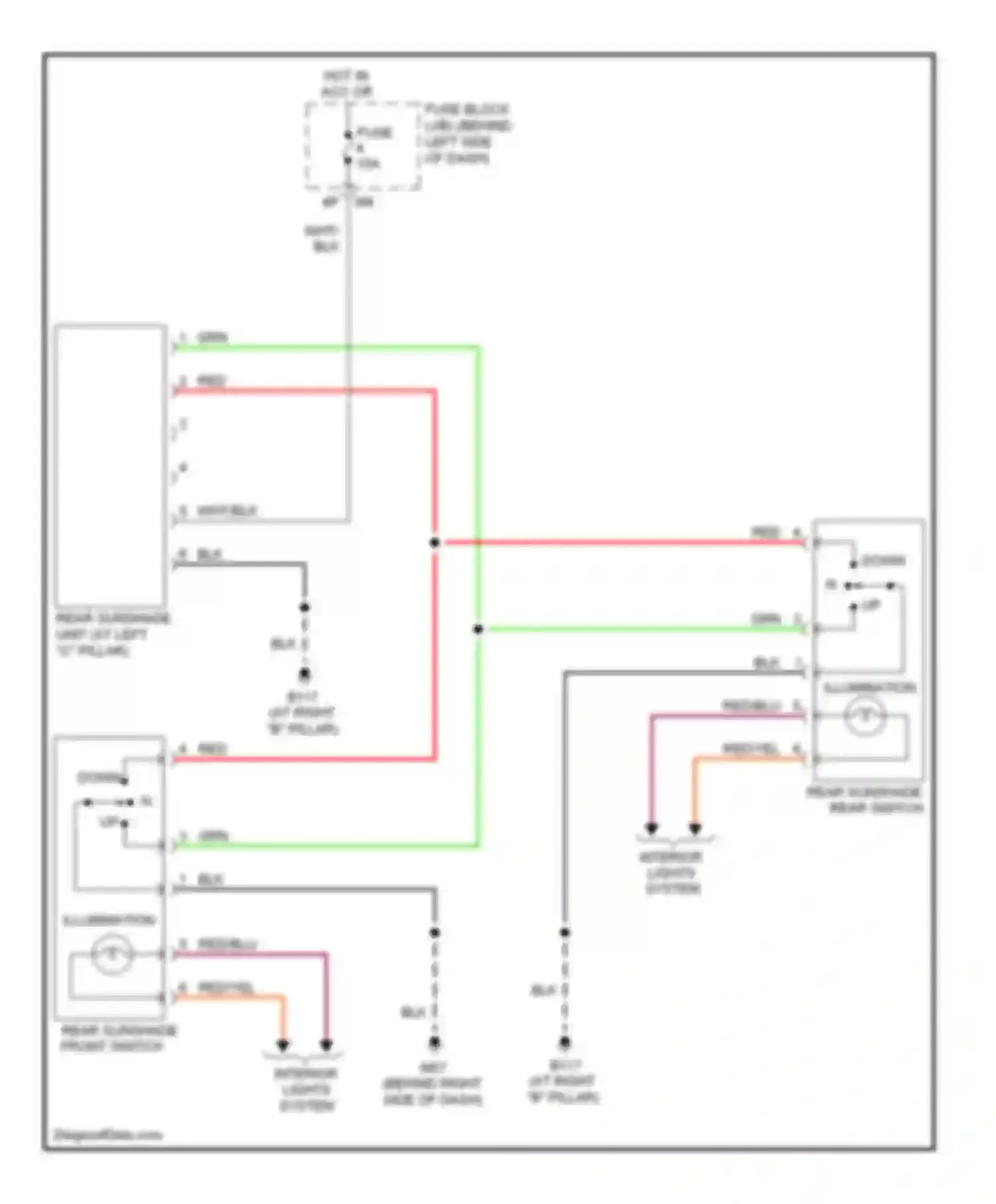 Wiring diagram blk for Nissan Maxima A34 (2003-2008) (50 of 62)