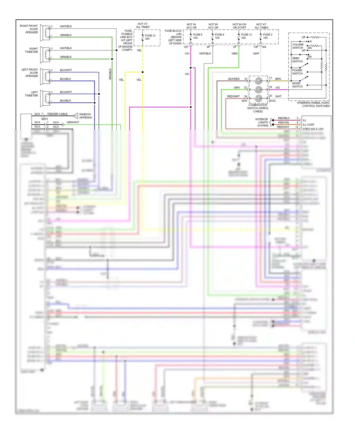 Nissan Maxima A34 (2003-2008) computer data lines system pnk wiring diagram  (1 of 1)
