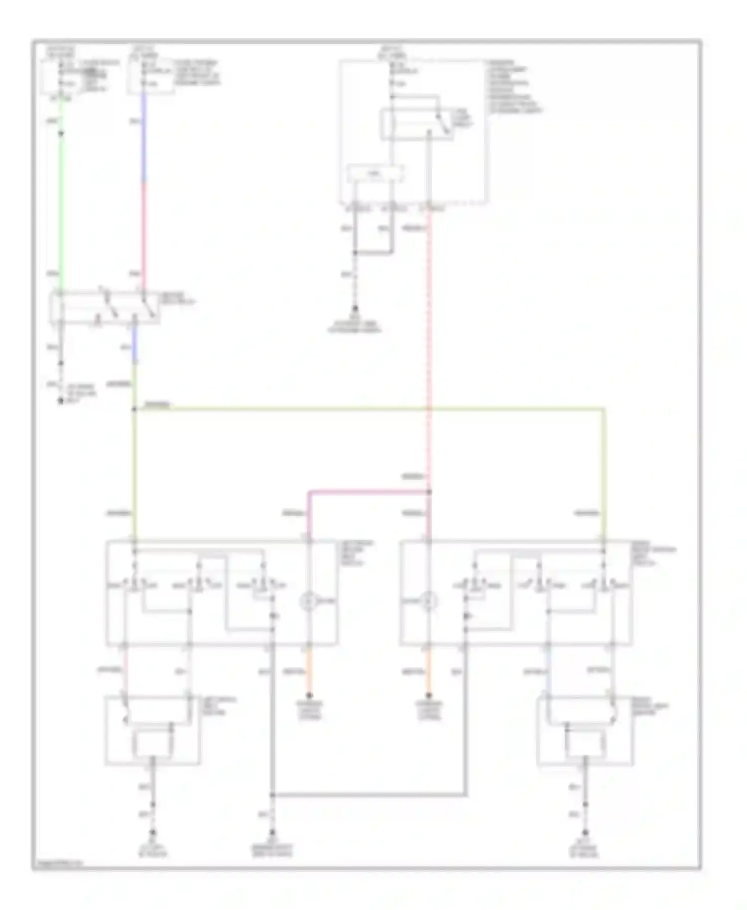 Wiring diagram heated seat relay for Nissan Maxima A34 (2003-2008) (1 of 2)