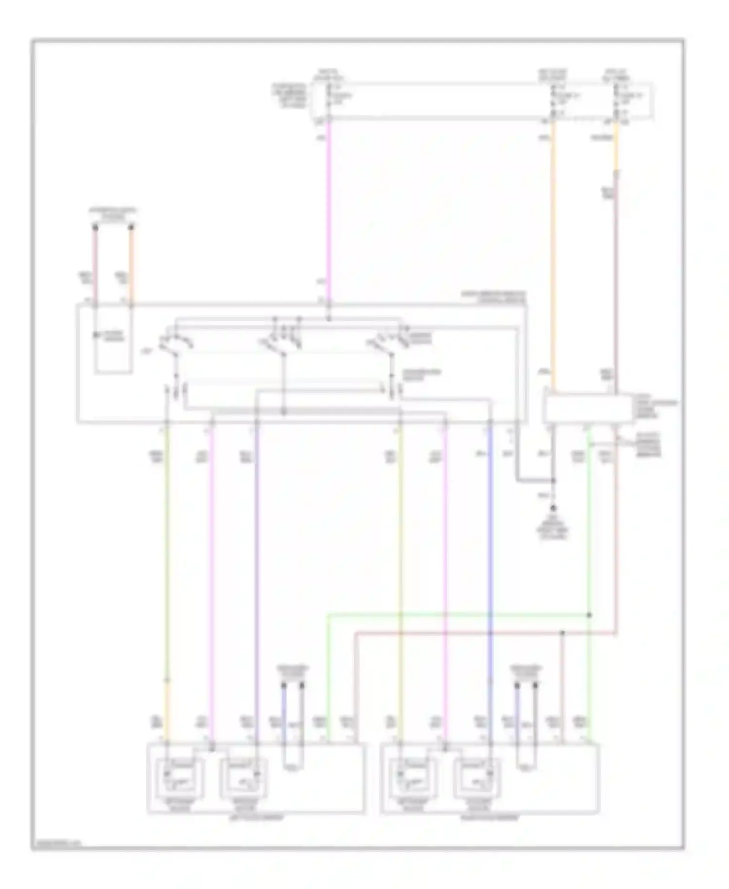 Wiring diagram left door mirror for Nissan Maxima A34 (2003-2008) (2 of 2)