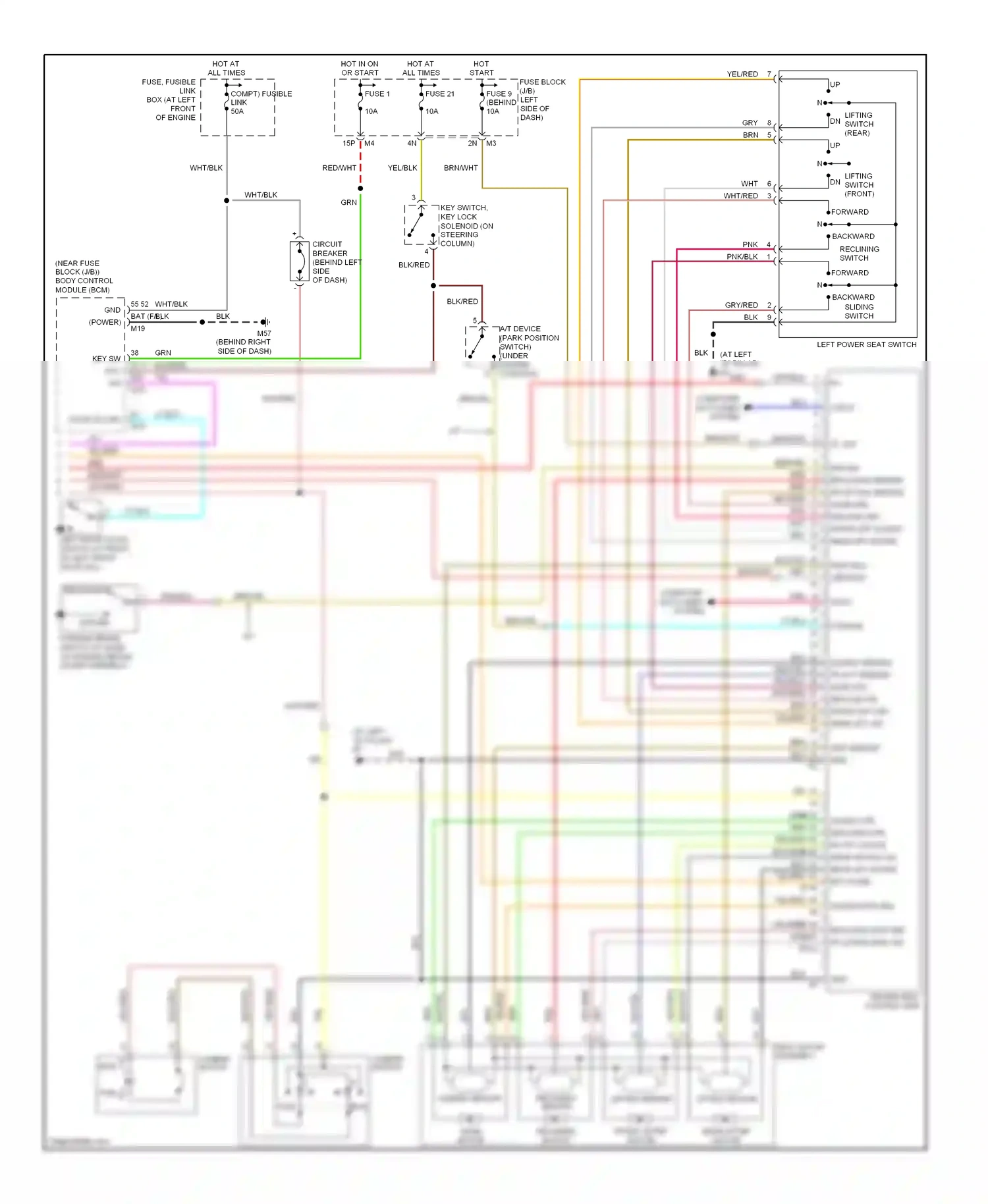 Nissan Maxima A34 (2003-2008) module (bcm) wiring diagram  (1 of 1)