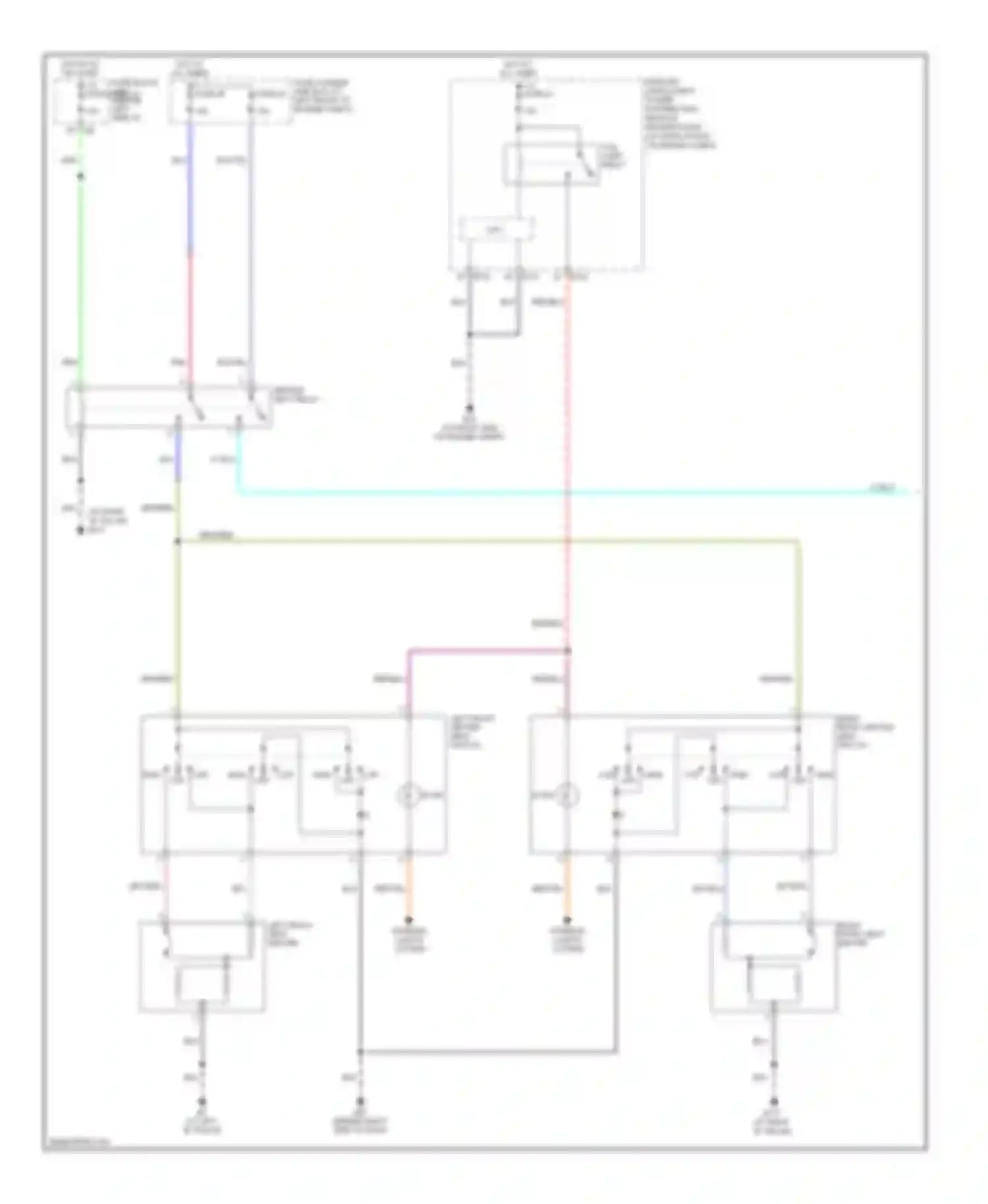 Wiring diagram right front seat heater for Nissan Maxima A34 (2003-2008) (1 of 2)