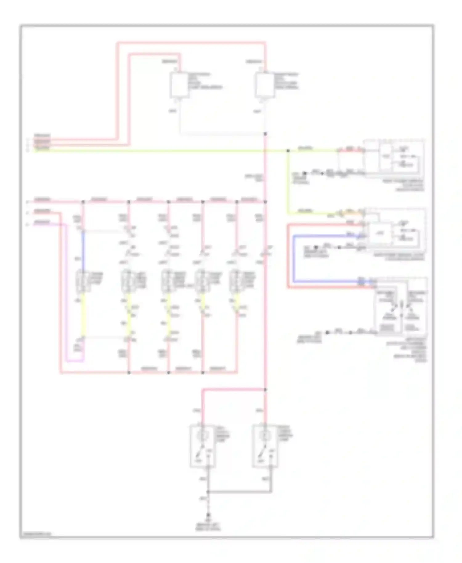 Maxima Nissan A35 (2008-2014): Courtesy lamps circuit (2 of 2)