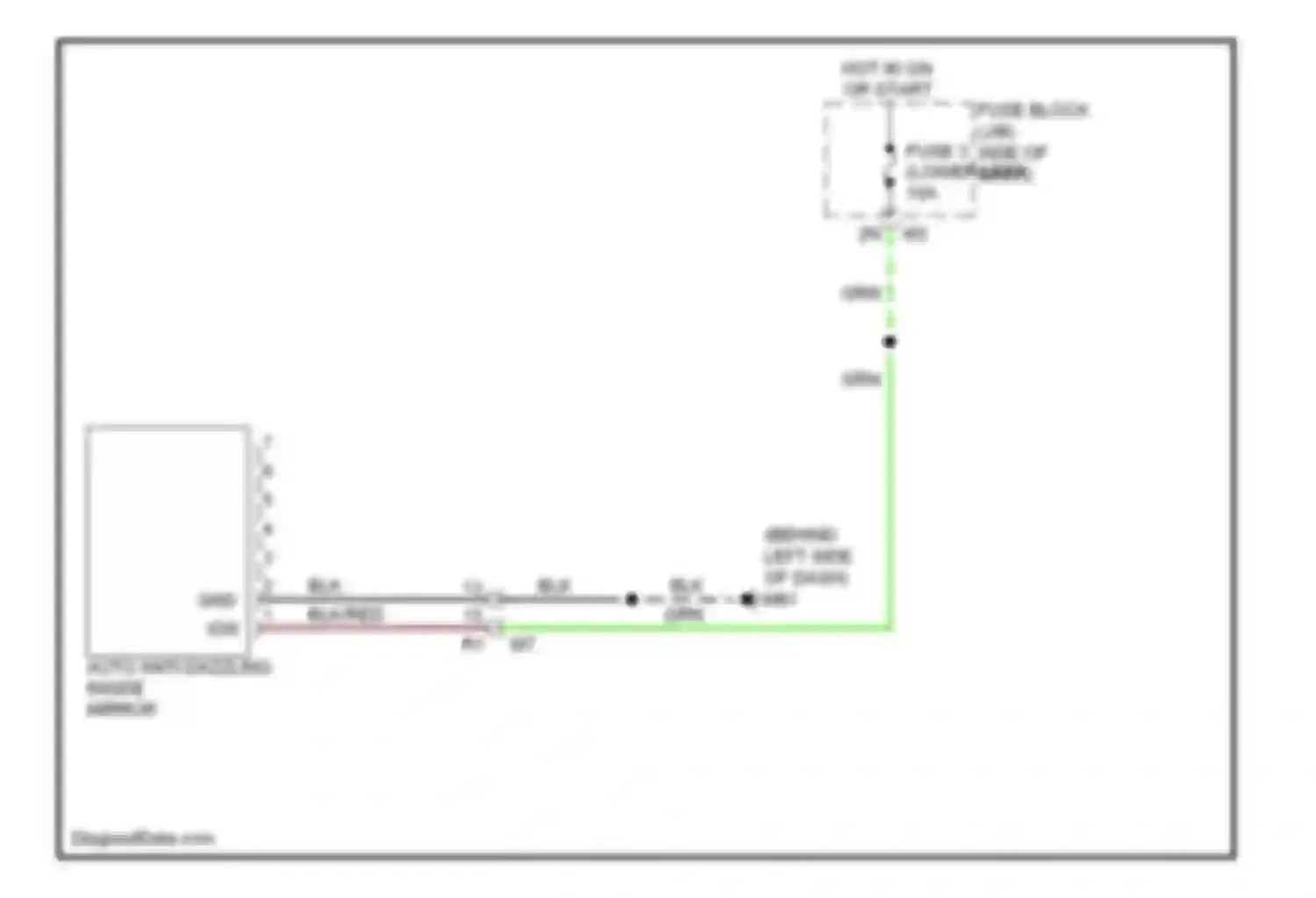 Maxima Nissan A35 (2008-2014): Auto anti-dazzling inside mirror circuit, without homelink universal transceiver