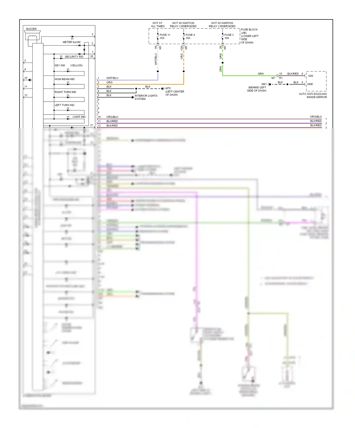 Wiring diagram blu/org for Nissan Maxima A35 (2008-2014) (7 of 18)