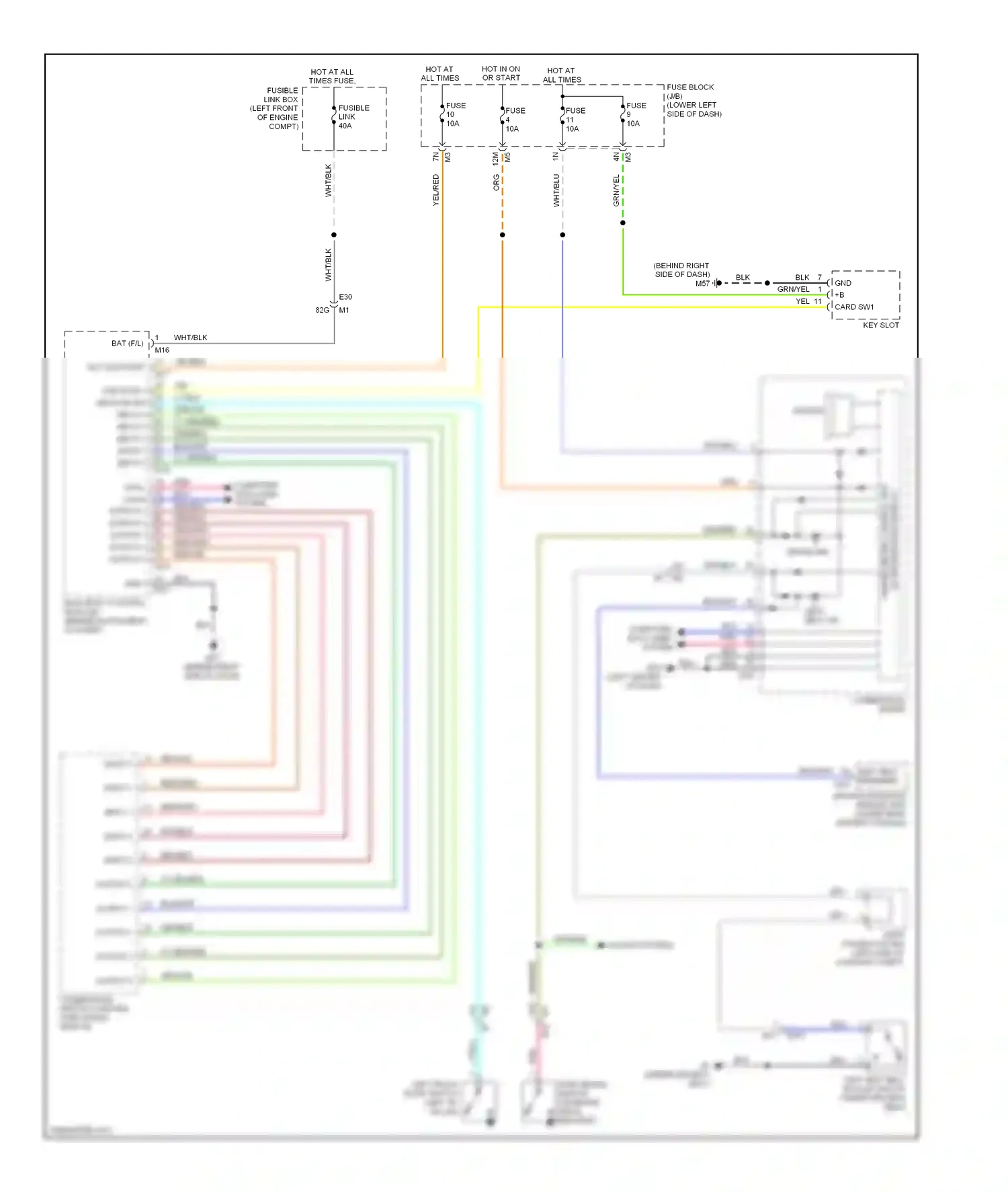 Wiring diagram center console for Nissan Maxima A35 (2008-2014) (1 of 1)