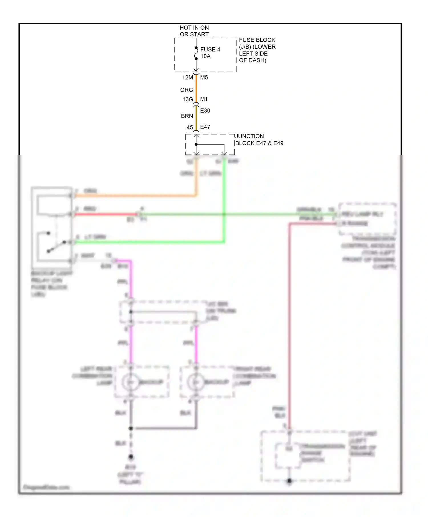 Wiring diagram fuse 4 for Nissan Maxima A35 (2008-2014) (1 of 7)