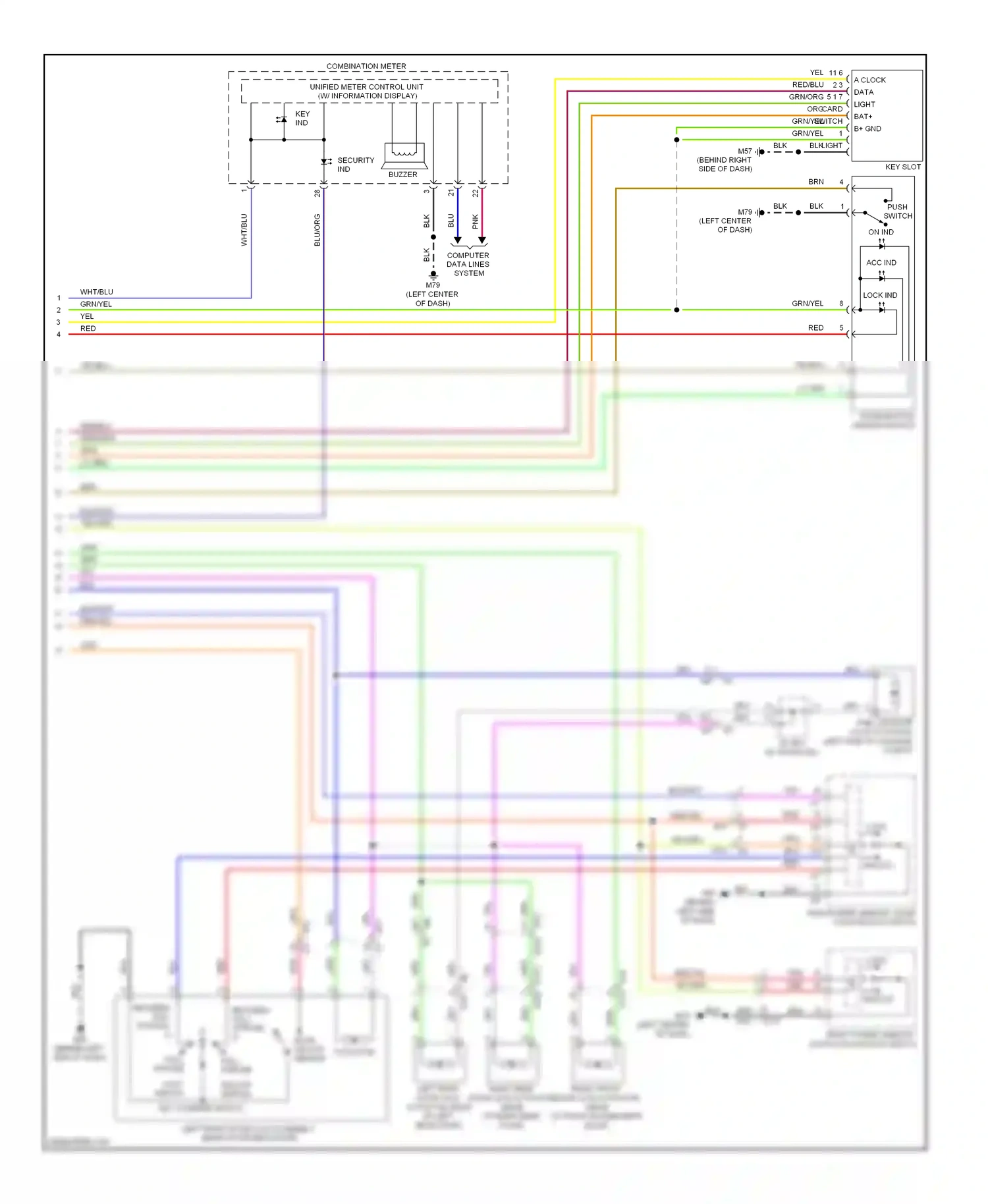 Wiring diagram key ind for Nissan Maxima A35 (2008-2014) (1 of 2)