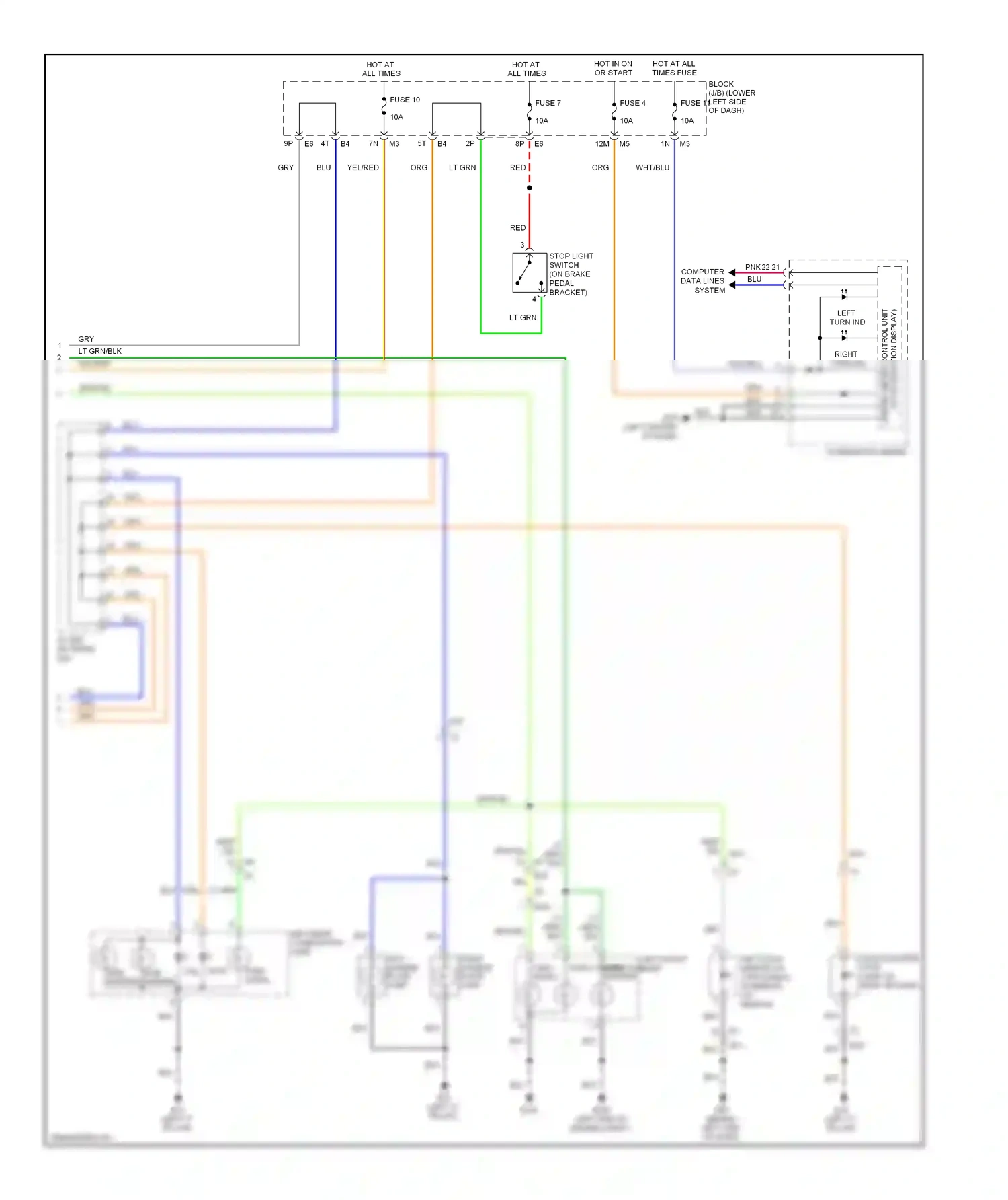 Wiring diagram left "c" pillar) for Nissan Maxima A35 (2008-2014) (5 of 10)