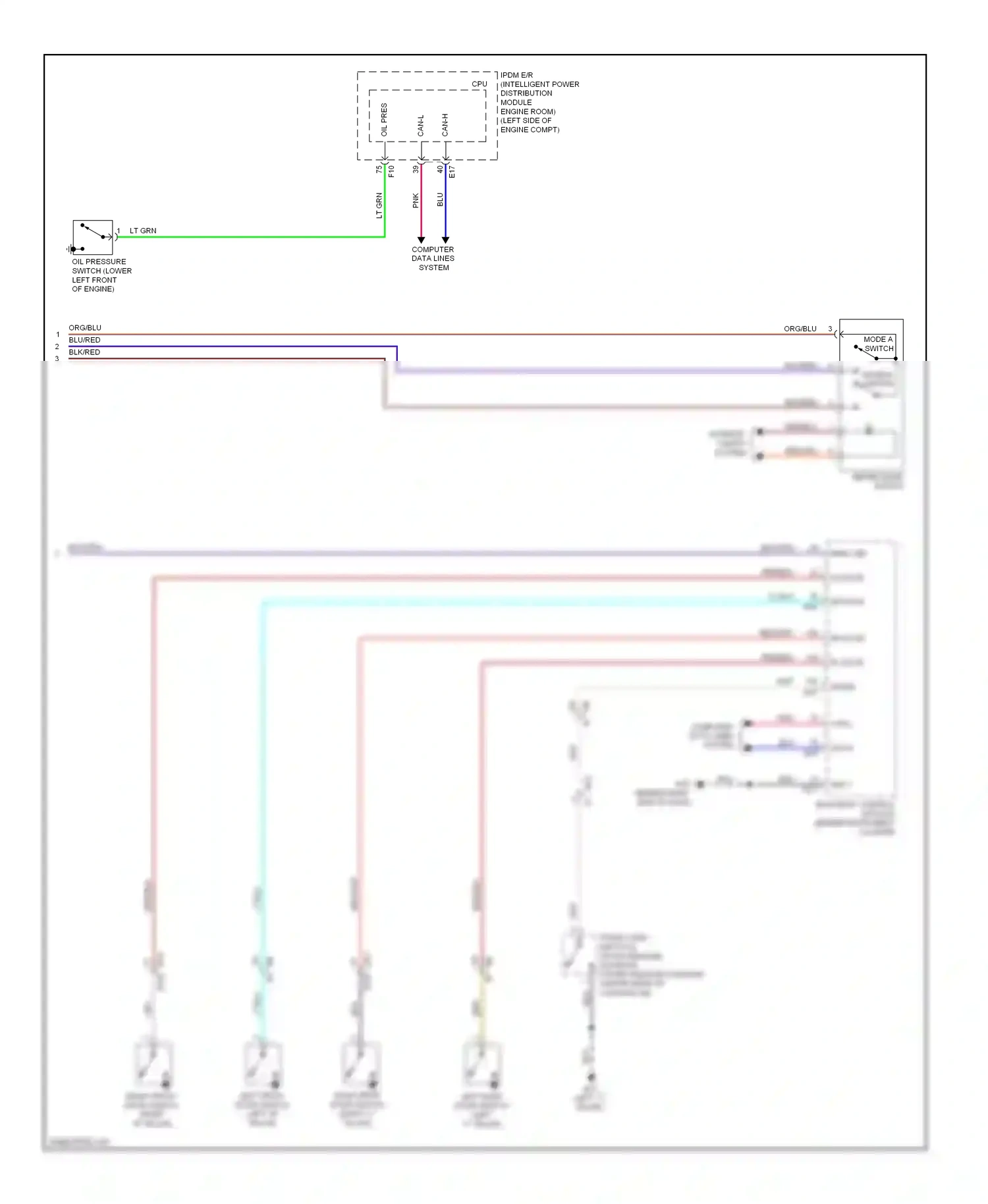 Wiring diagram mode a switch for Nissan Maxima A35 (2008-2014) (1 of 1)
