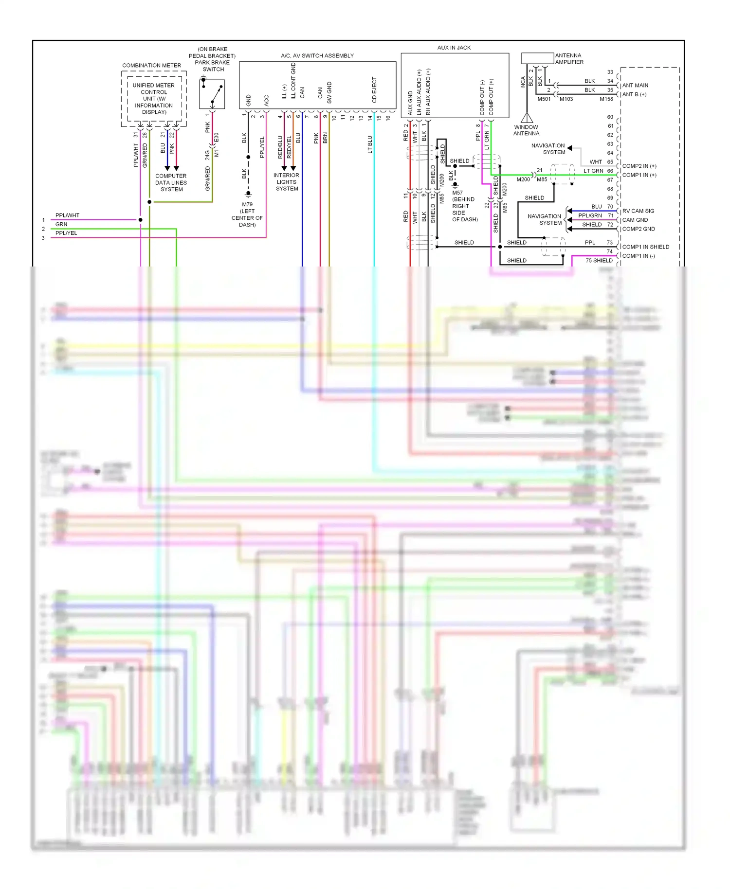 Wiring diagram usb interface for Nissan Maxima A35 (2008-2014) (3 of 3)