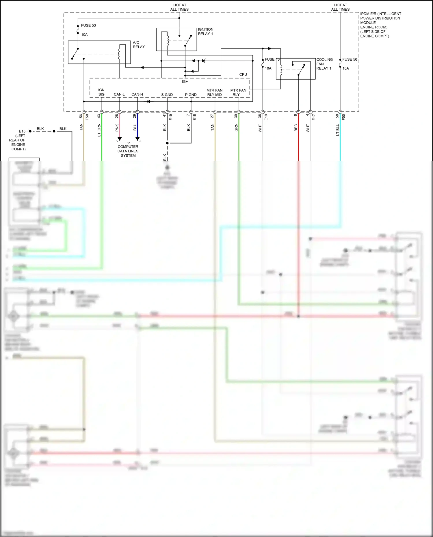 Car Wiring Diagrams for Maxima Nissan A36 (2015-2024): Automatic a/c circuit (3 of 3)