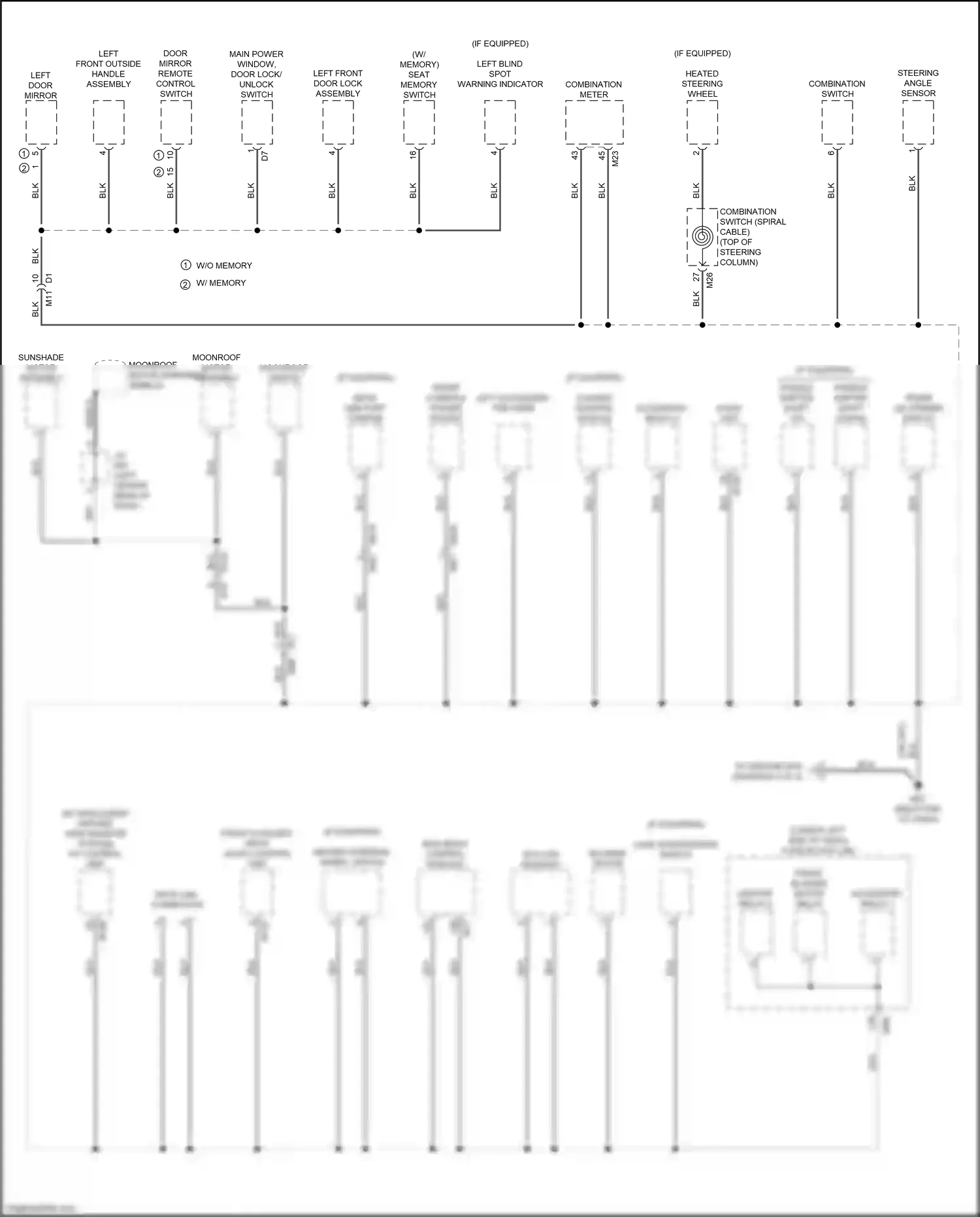 Wiring diagram audio unit for Nissan Maxima A36 (2015-2024) (2 of 8)