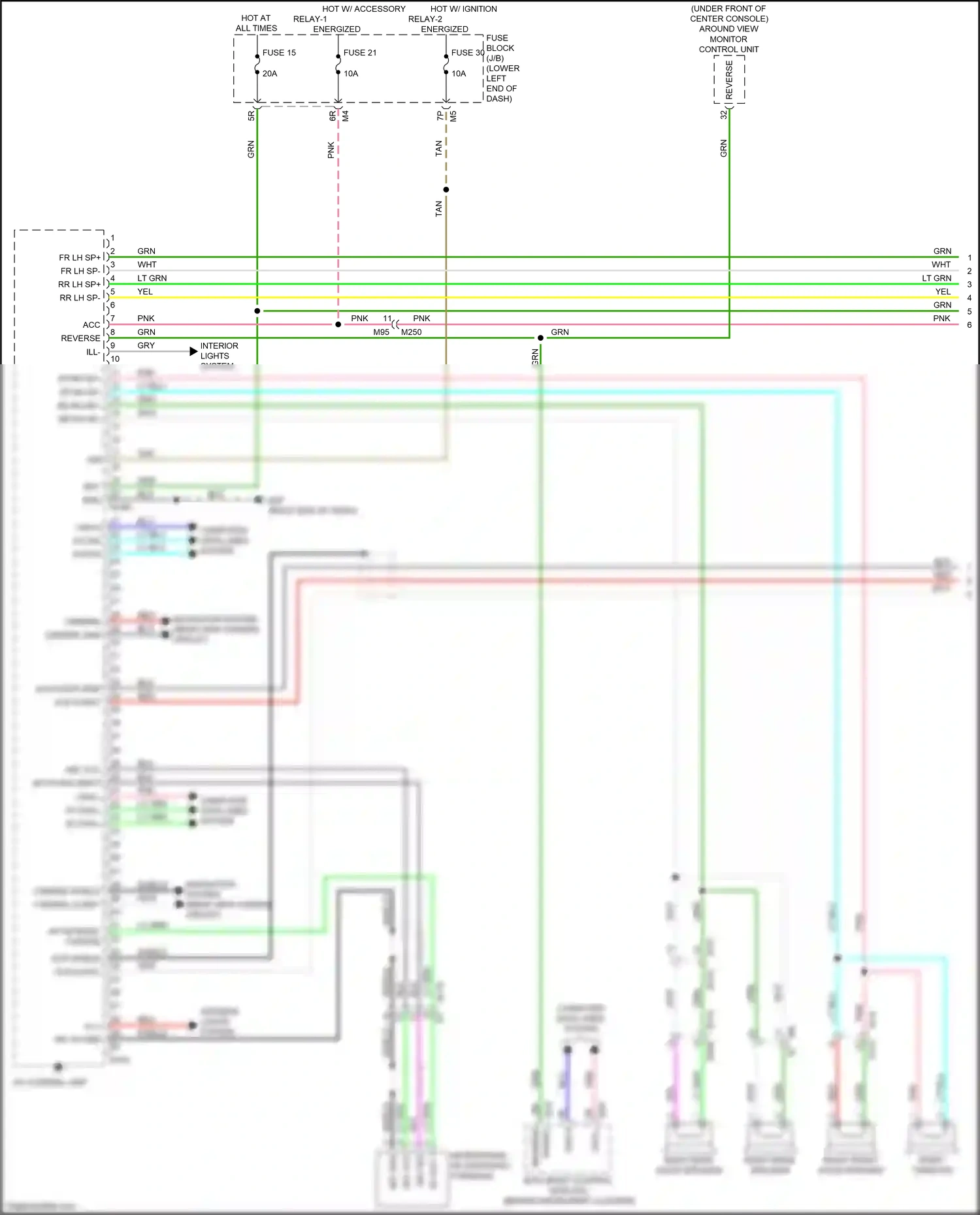 Wiring diagram aux shield for Nissan Maxima A36 (2015-2024) (1 of 3)