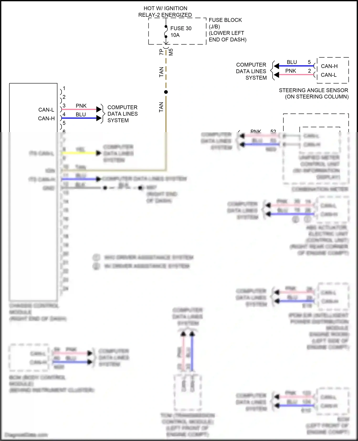 Wiring diagram blu for Nissan Maxima A36 (2015-2024) (53 of 91)