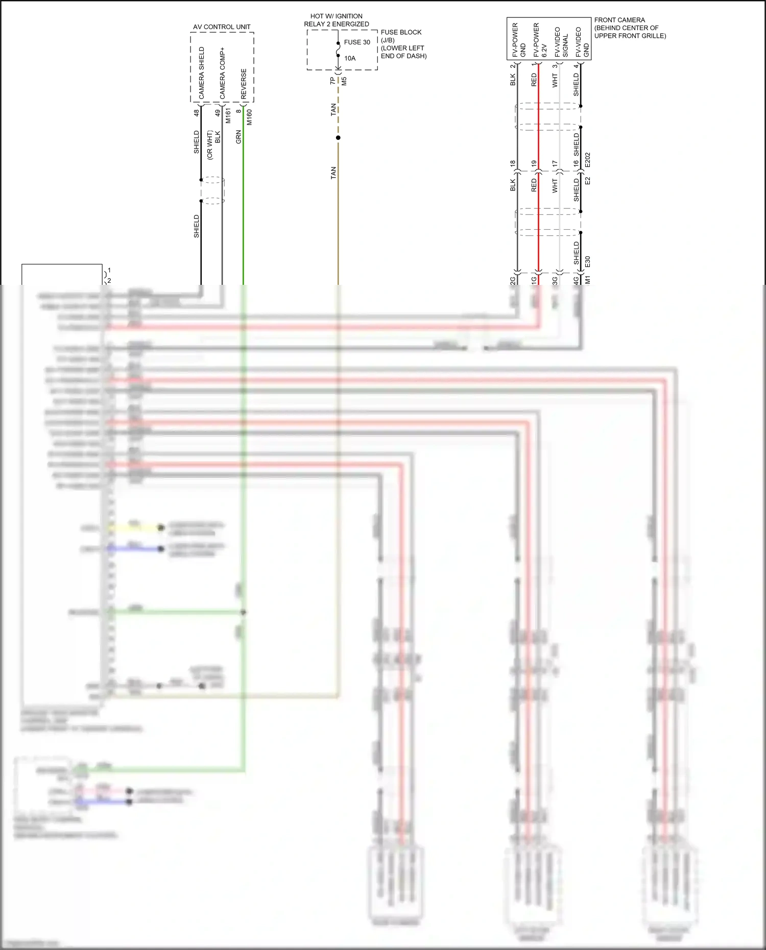 Wiring diagram camera shield for Nissan Maxima A36 (2015-2024) (1 of 5)