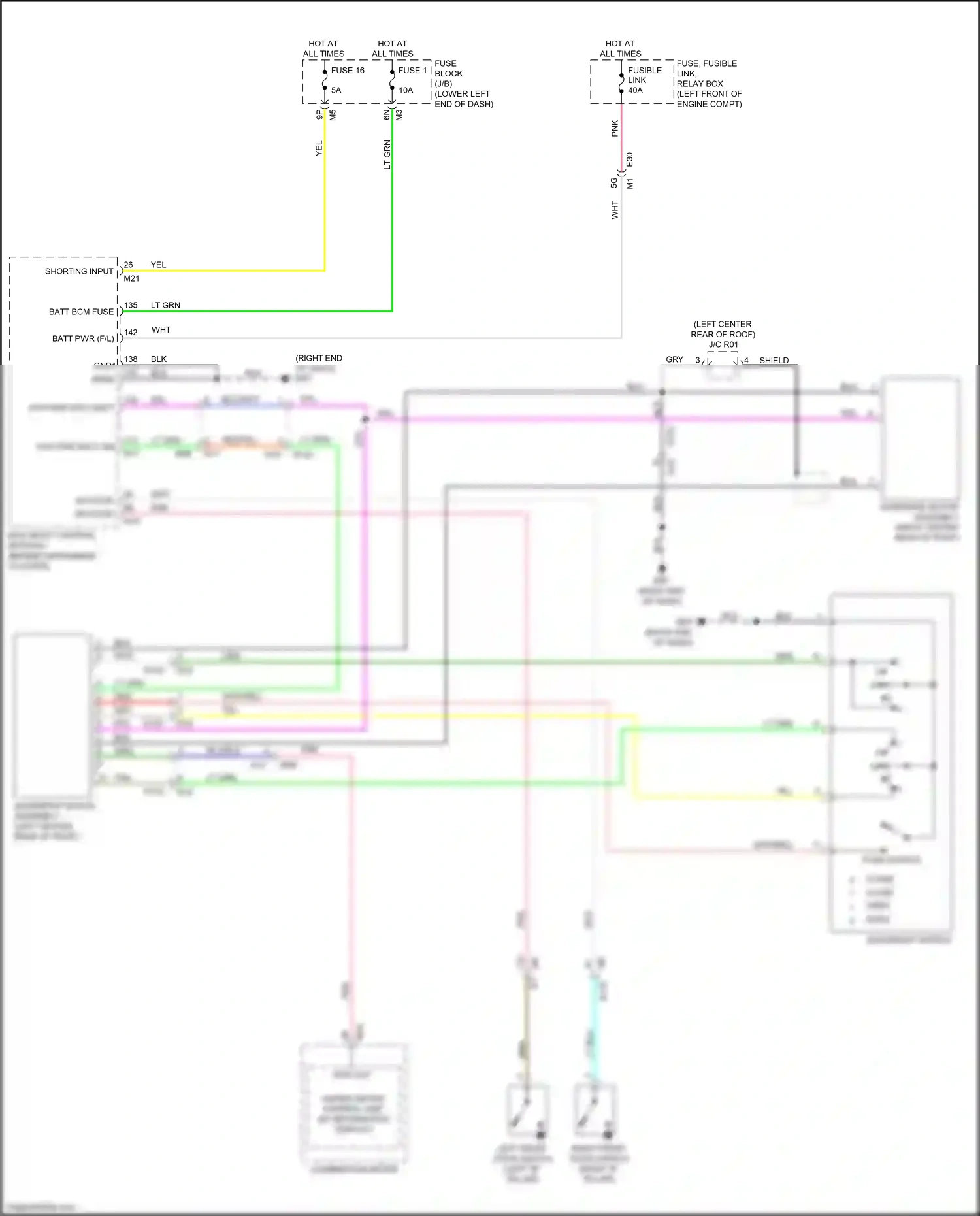 Wiring diagram combination meter for Nissan Maxima A36 (2015-2024) (8 of 31)