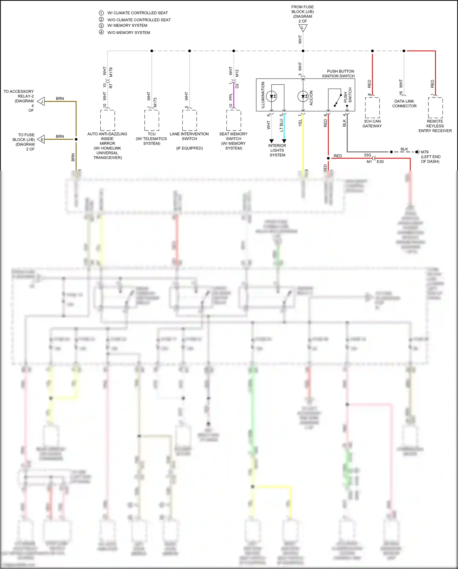 Wiring diagram combination meter for Nissan Maxima A36 (2015-2024) (25 of 31)