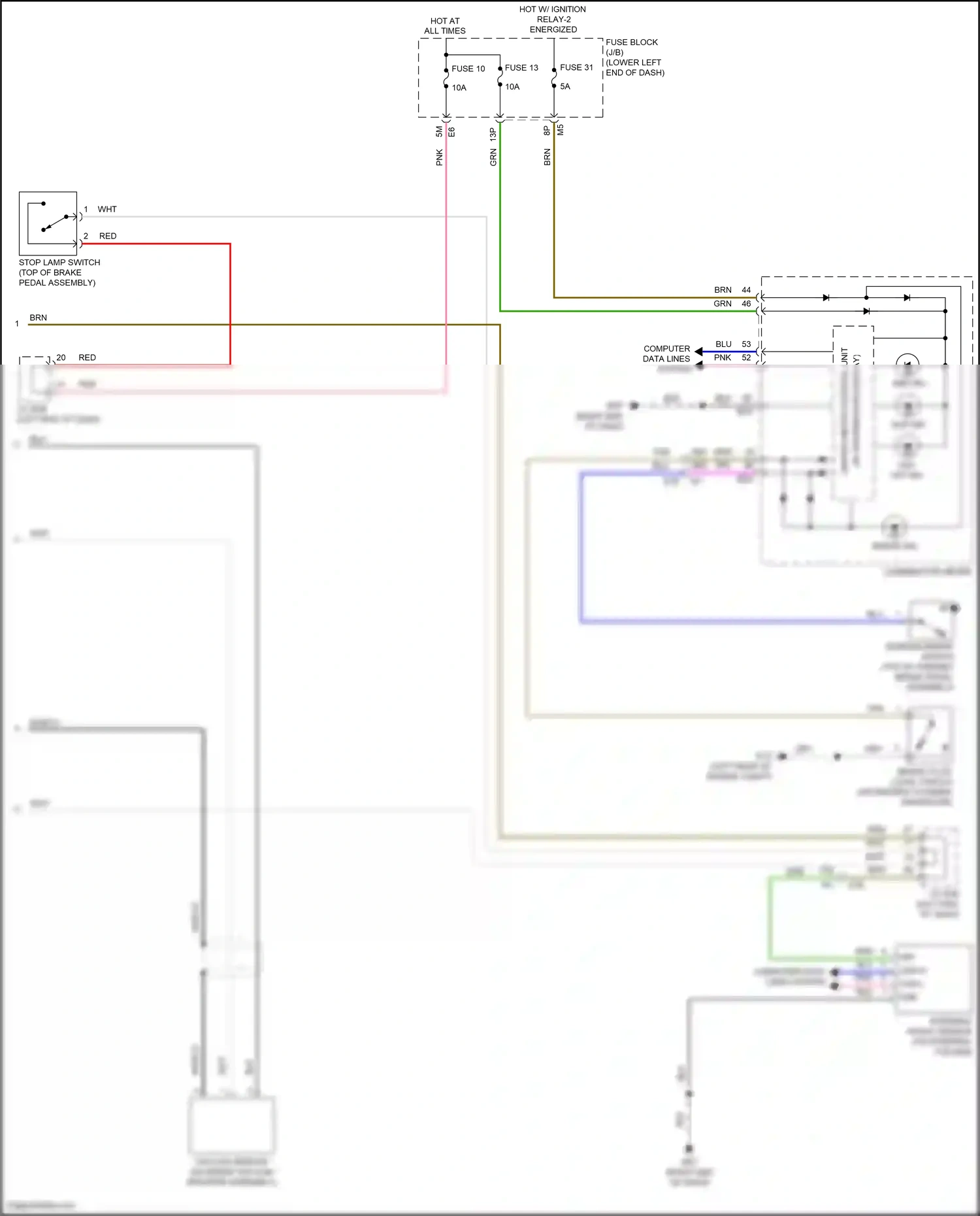 Wiring diagram combination meter for Nissan Maxima A36 (2015-2024) (22 of 31)