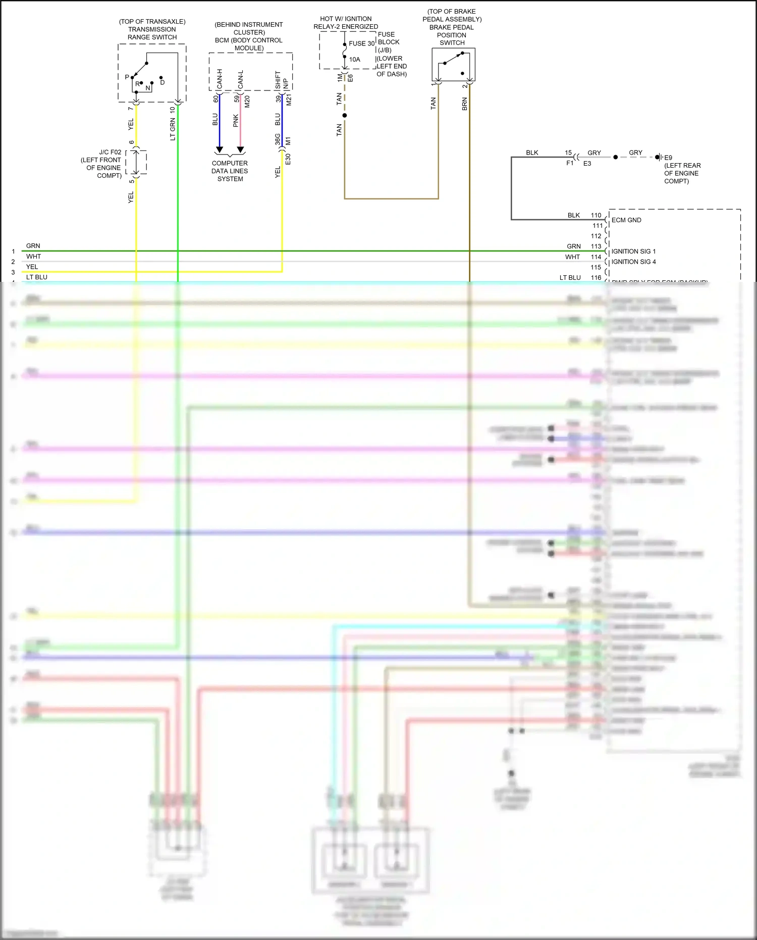 Wiring diagram evap ctrl system press sens for Nissan Maxima A36 (2015-2024) (1 of 1)