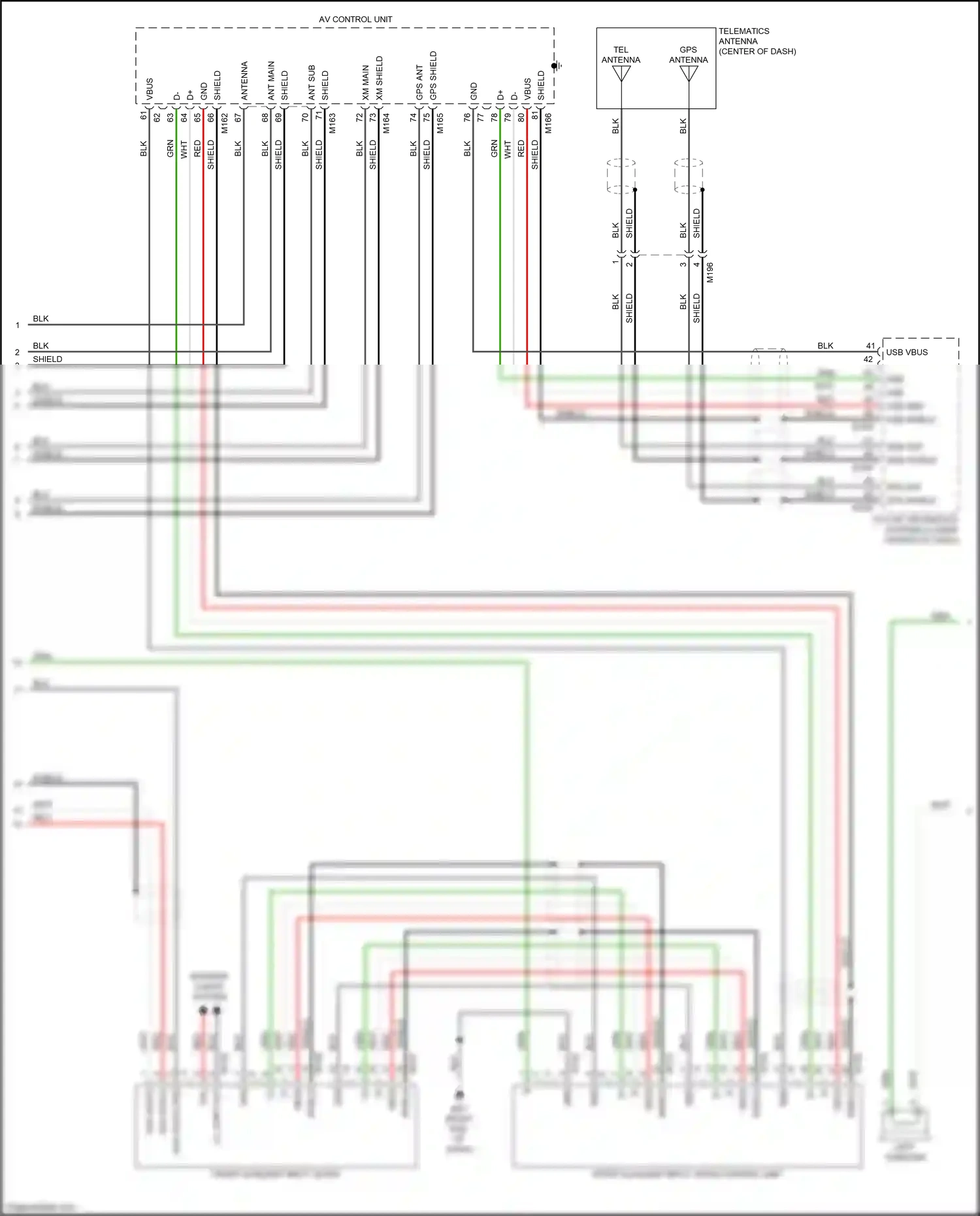 Wiring diagram gps shield for Nissan Maxima A36 (2015-2024) (1 of 4)